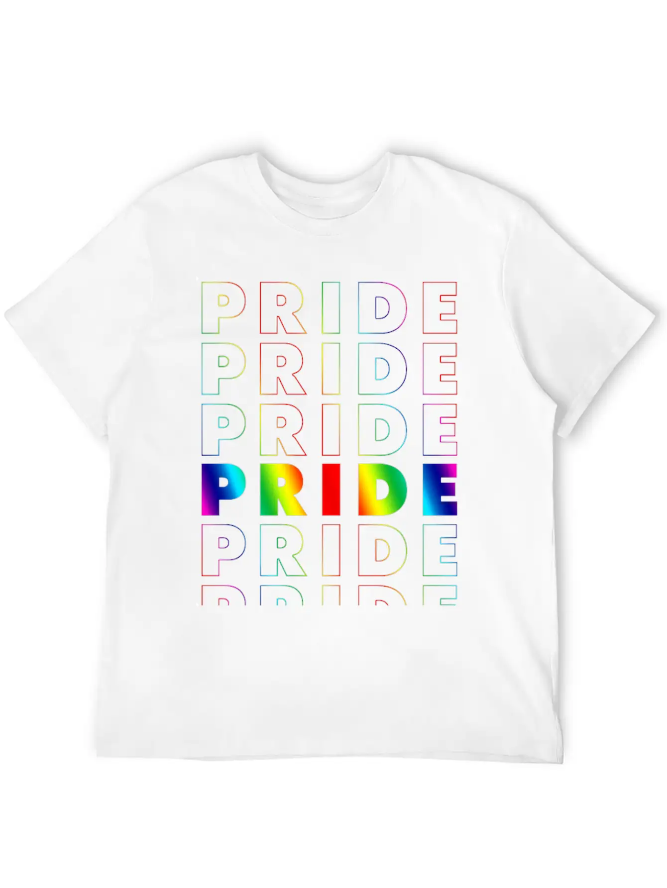 Pride Gradient Repeat Soft Cotton Short Sleeve Tee – Unisex Wardrobe Staple