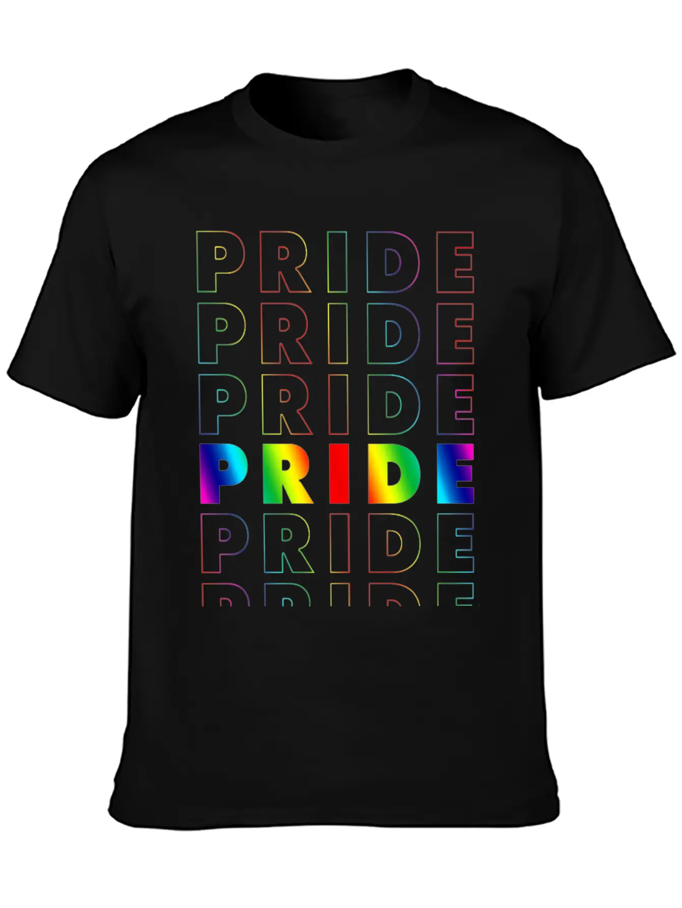 Pride Gradient Repeat Soft Cotton Short Sleeve Tee – Unisex Wardrobe Staple