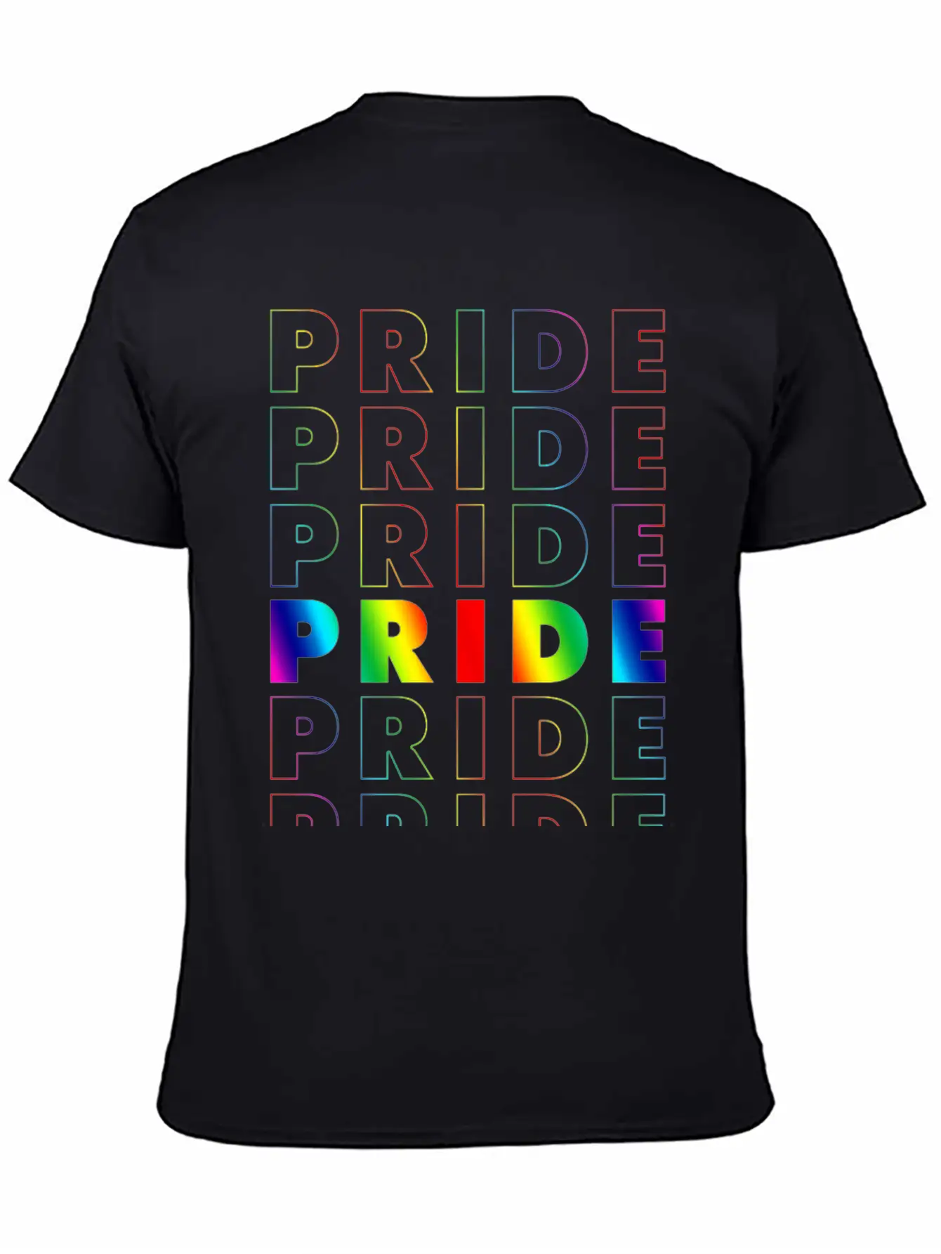 Pride Gradient Repeat Soft Cotton Short Sleeve Tee – Unisex Wardrobe Staple