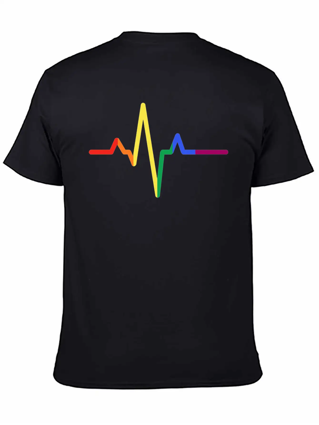 Pride Heartbeat Colors, Pride Colors Gift Basic Graphic T-Shirt – Daily Comfort In Soft Cotton