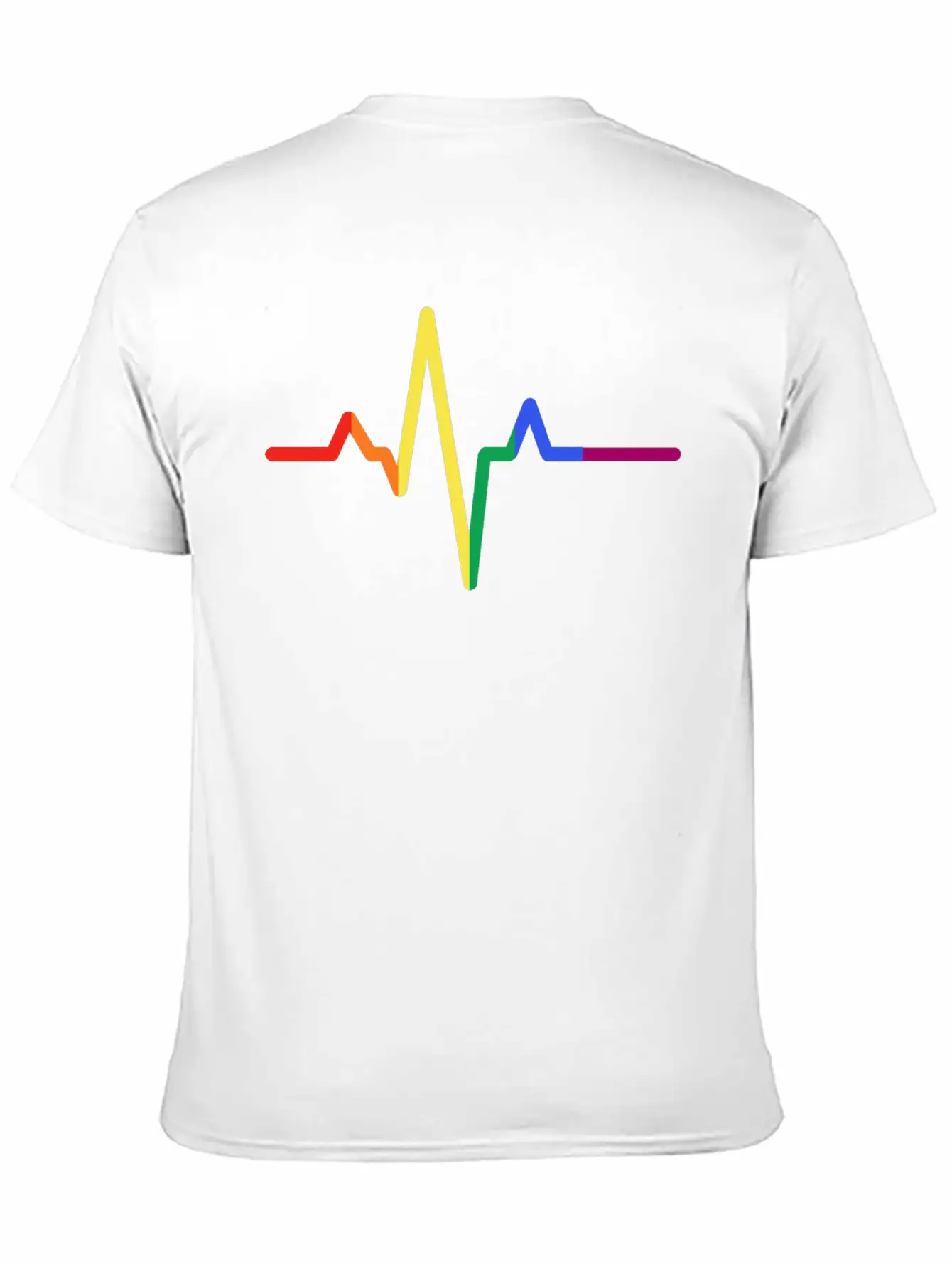 Pride Heartbeat Colors, Pride Colors Gift Basic Graphic T-Shirt – Daily Comfort In Soft Cotton