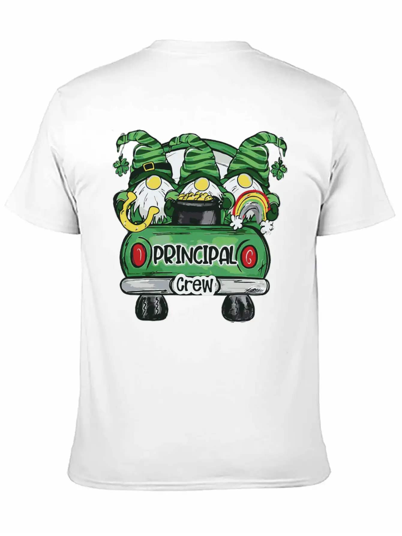 Principal Crew Gnomies Truck St Patrick Teacher Basic Graphic T-Shirt – Daily Comfort In Soft Cotton