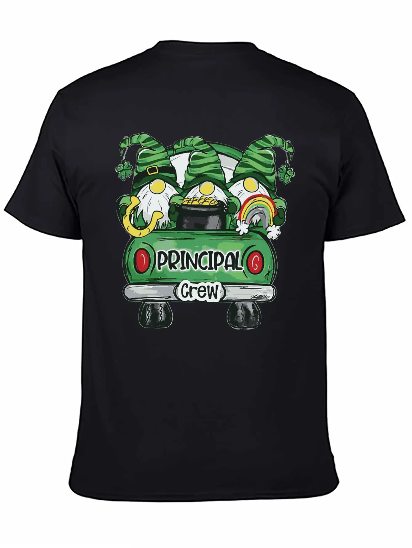 Principal Crew Gnomies Truck St Patrick Teacher Basic Graphic T-Shirt – Daily Comfort In Soft Cotton
