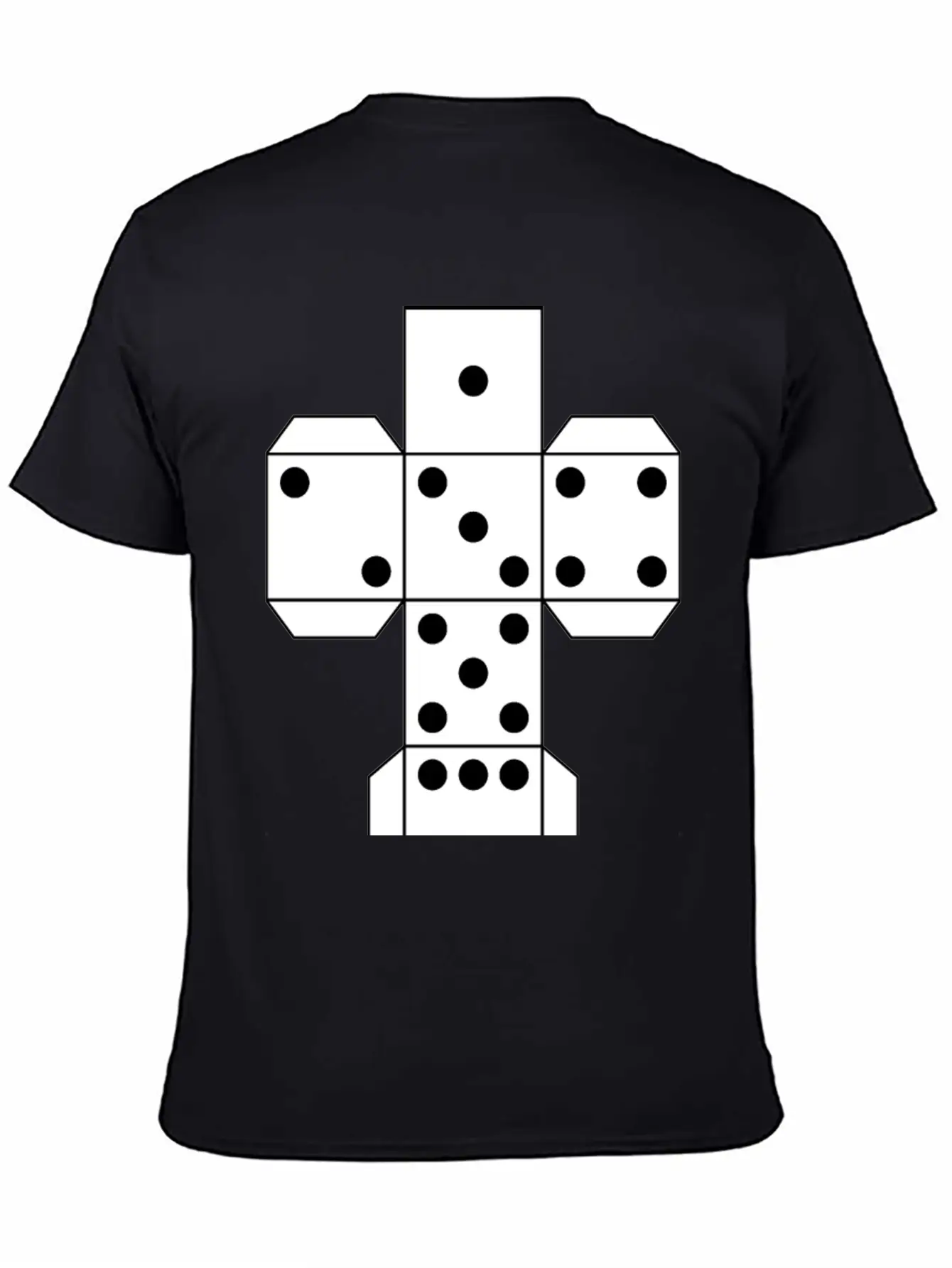 Printable Die Dice | Black And White Color Dice Unisex Casual T-Shirt – Clean Design For Daily Comfort