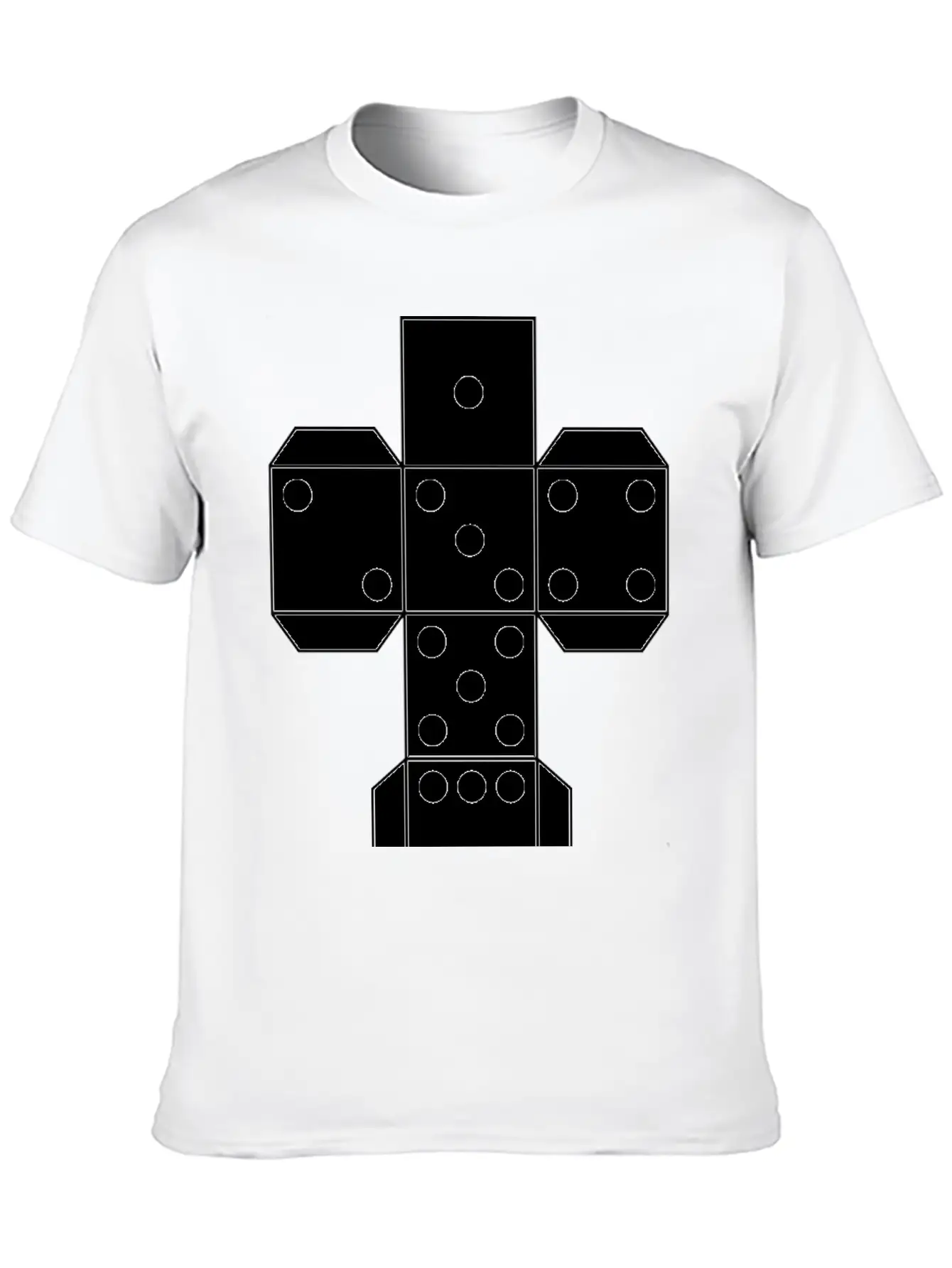 Printable Die Dice | Black And White Color Dice Unisex Casual T-Shirt – Clean Design For Daily Comfort