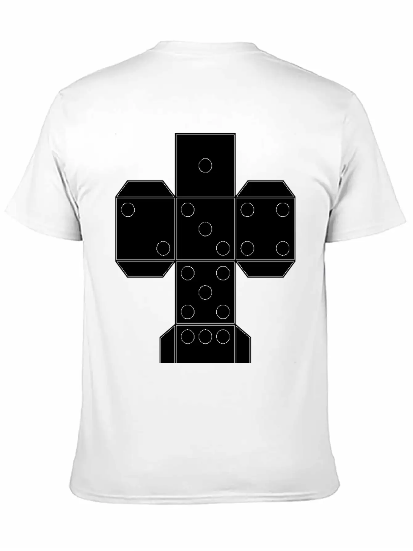 Printable Die Dice | Black And White Color Dice Unisex Casual T-Shirt – Clean Design For Daily Comfort