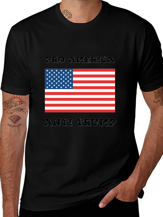 Pro America Anti Trump Modern Fit Casual T-Shirt ��� Clean And Versatile Design