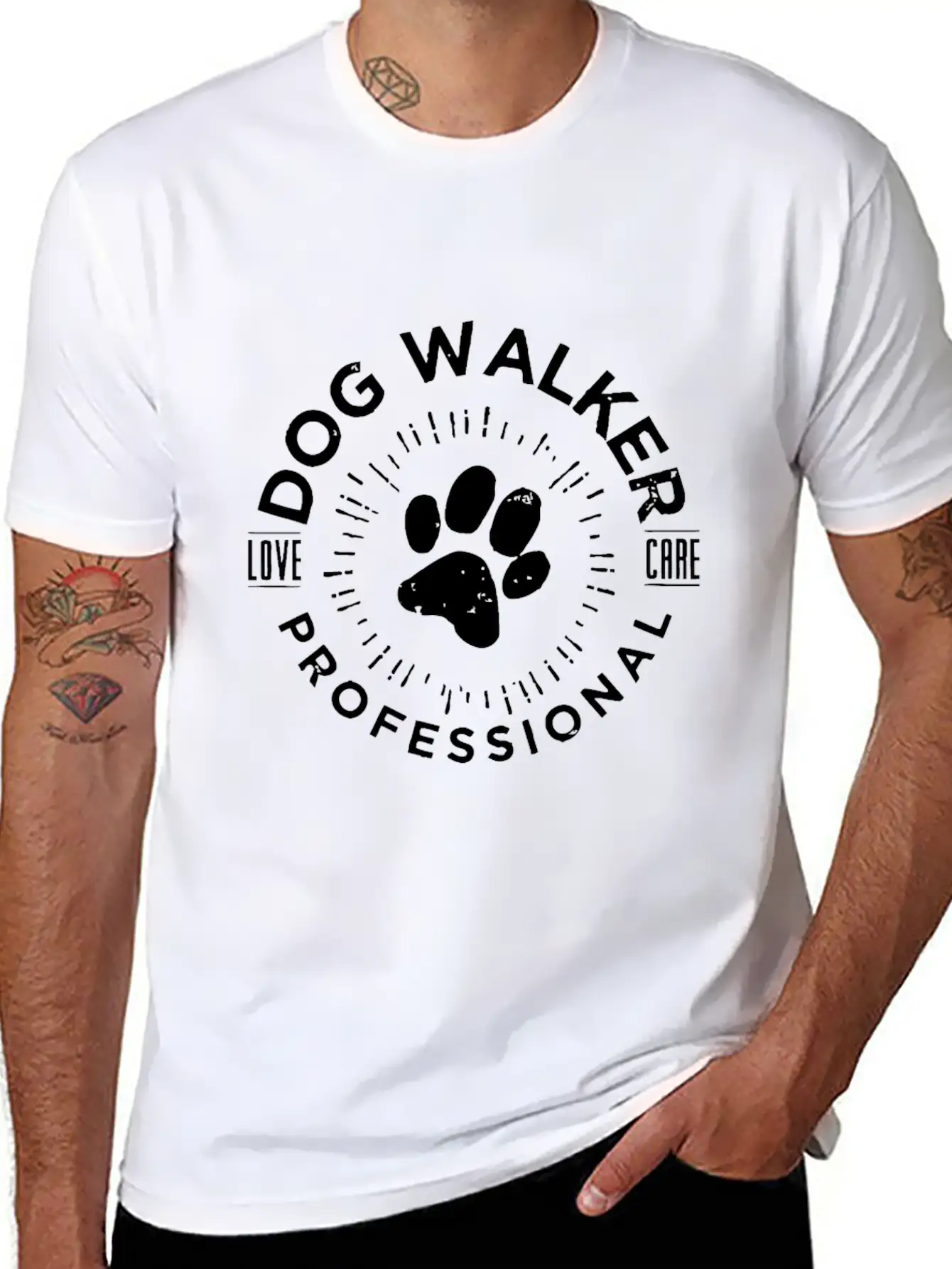 Professional Dog Walkerlove Dog Walkcute Dog Walkd Soft Cotton Short Sleeve Tee – Unisex Wardrobe Staple