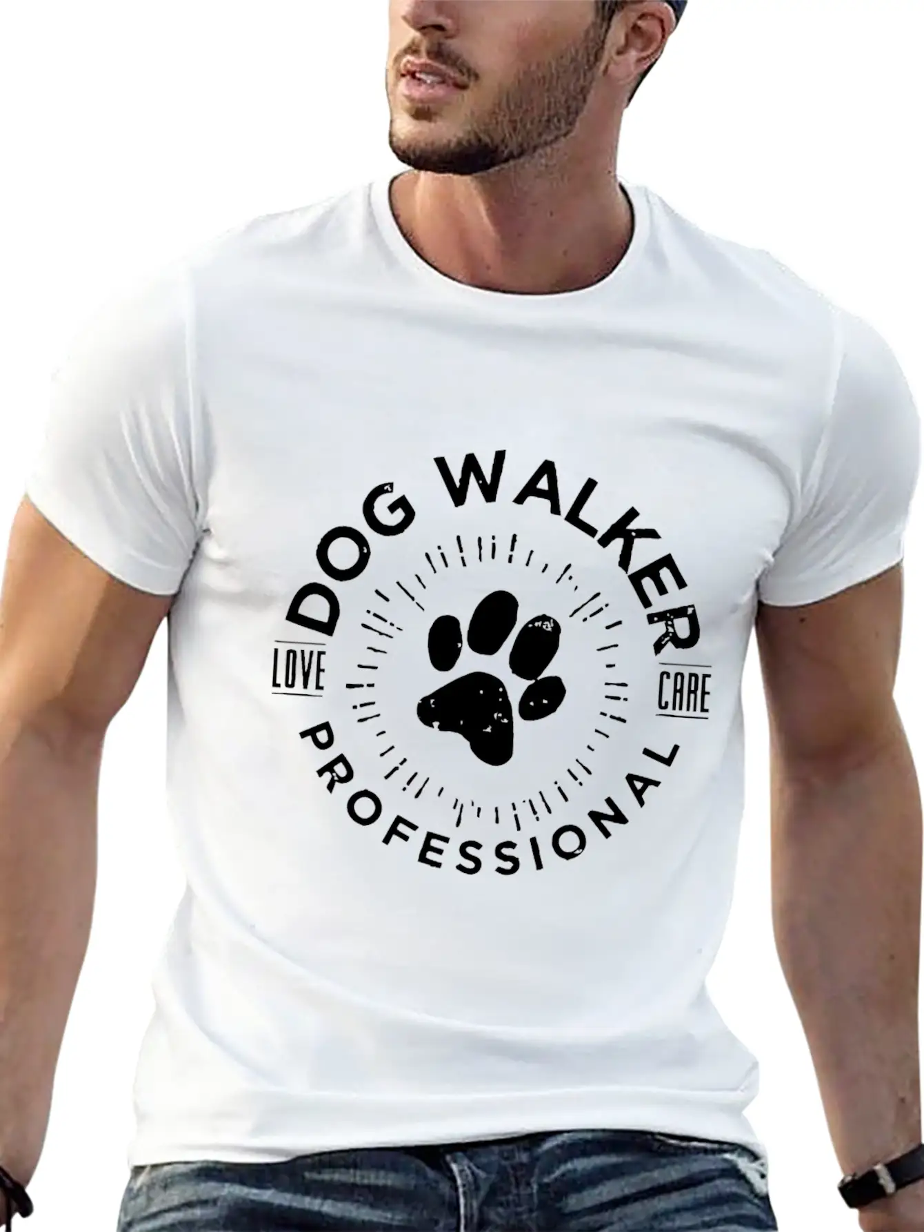 Professional Dog Walkerlove Dog Walkcute Dog Walkd Soft Cotton Short Sleeve Tee – Unisex Wardrobe Staple