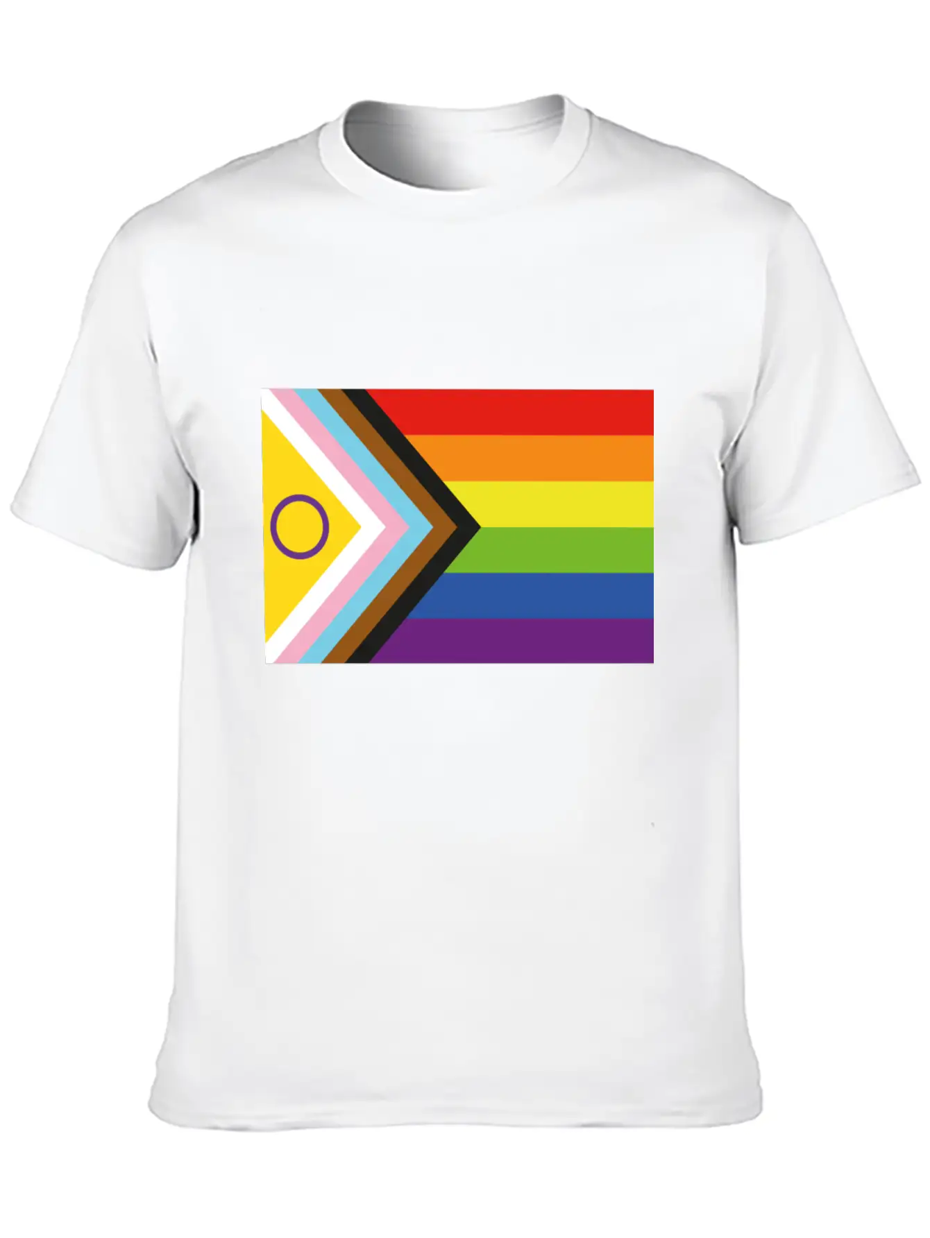 Progressive Pride Flag Relaxed Everyday Tee – Lightweight And Durable Cotton