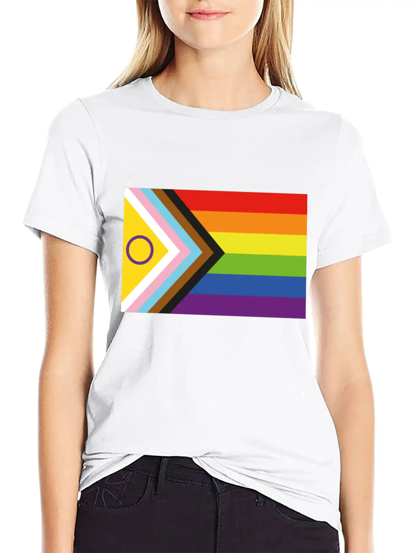 Progressive Pride Flag Relaxed Everyday Tee – Lightweight And Durable Cotton