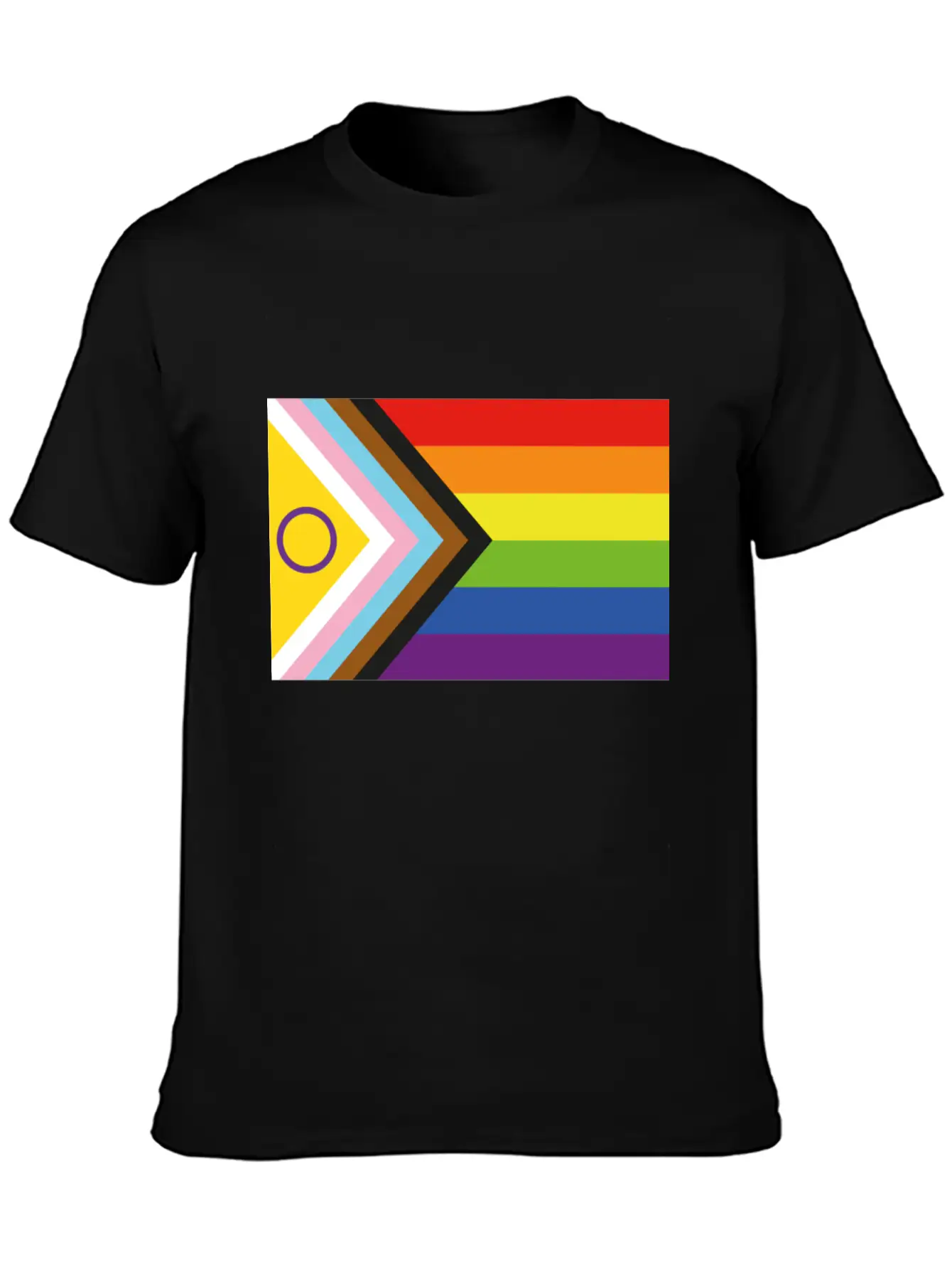 Progressive Pride Flag Relaxed Everyday Tee – Lightweight And Durable Cotton