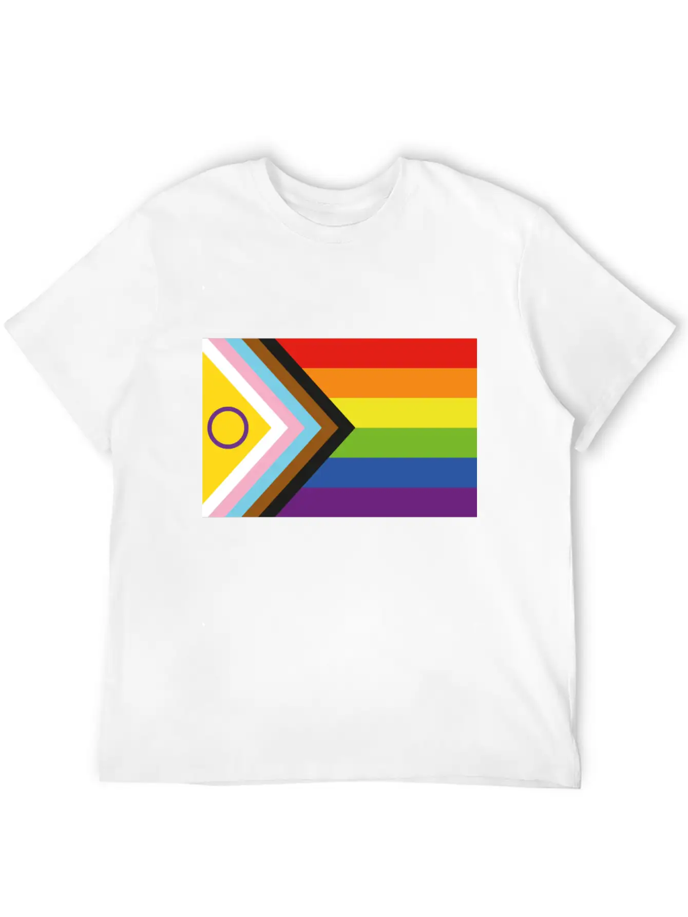 Progressive Pride Flag Relaxed Everyday Tee – Lightweight And Durable Cotton