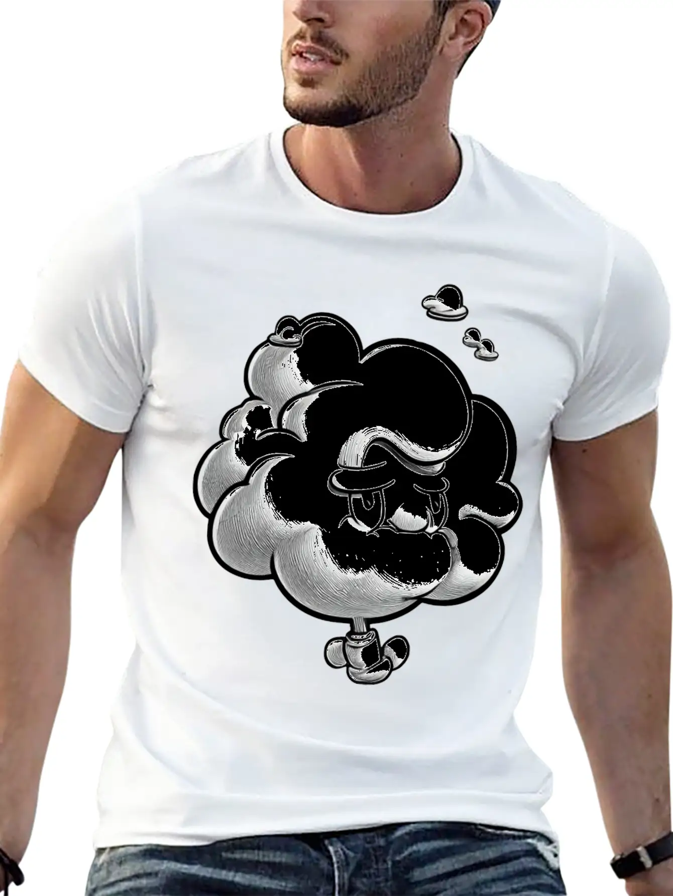 Propeller Fluffy Cloud Classic Fit Graphic Tee For Daily Comfort – Unisex Cotton Shirt