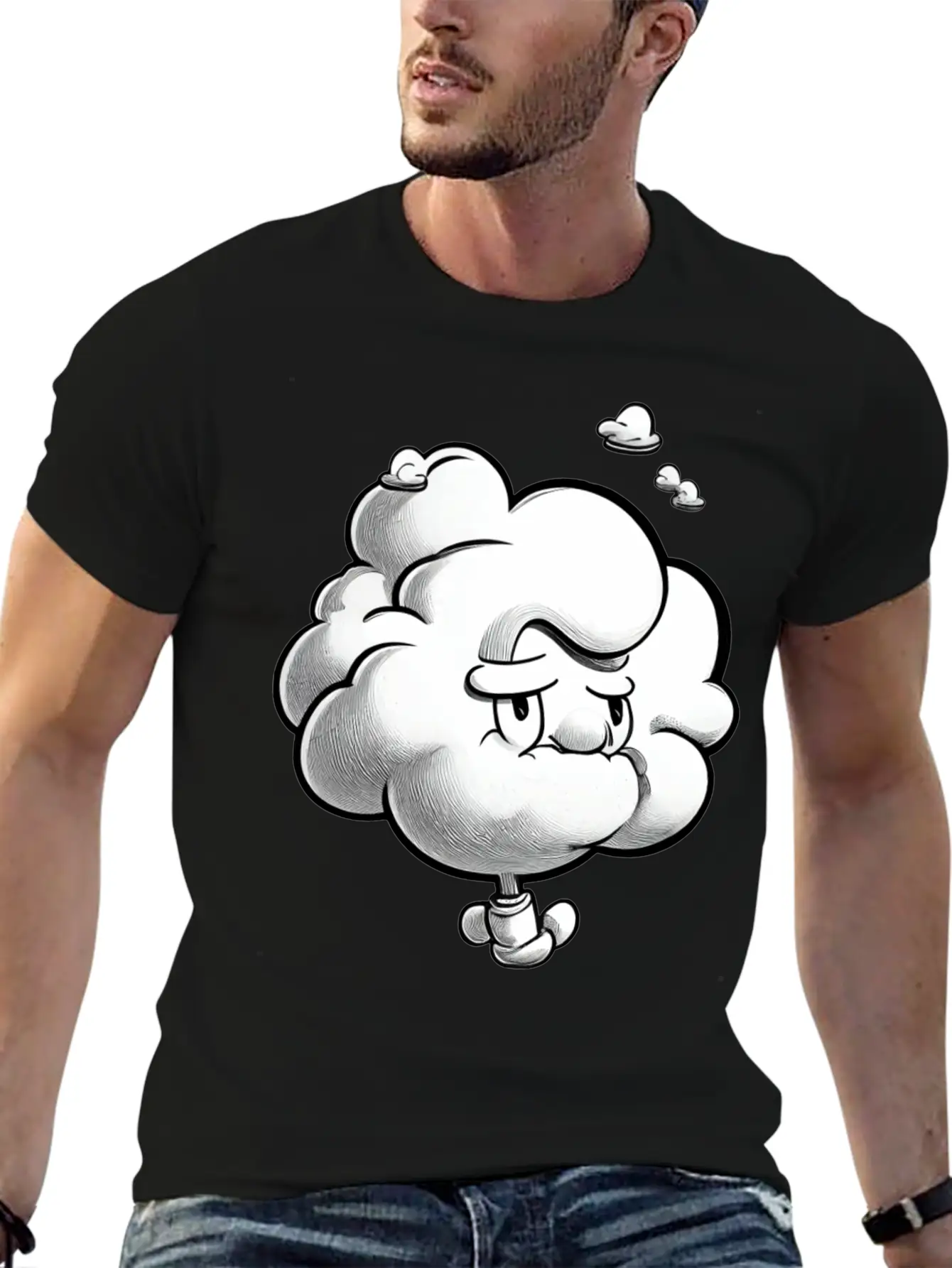 Propeller Fluffy Cloud Classic Fit Graphic Tee For Daily Comfort – Unisex Cotton Shirt