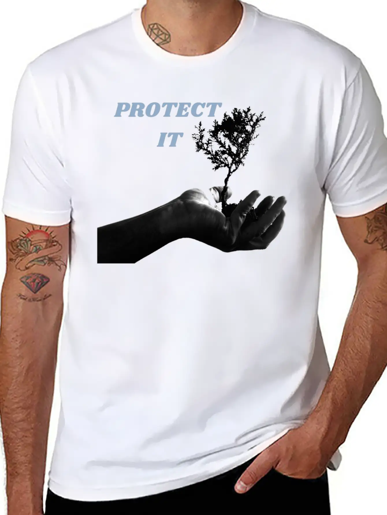 PROTECT IT Basic Graphic T-Shirt – Daily Comfort In Soft Cotton