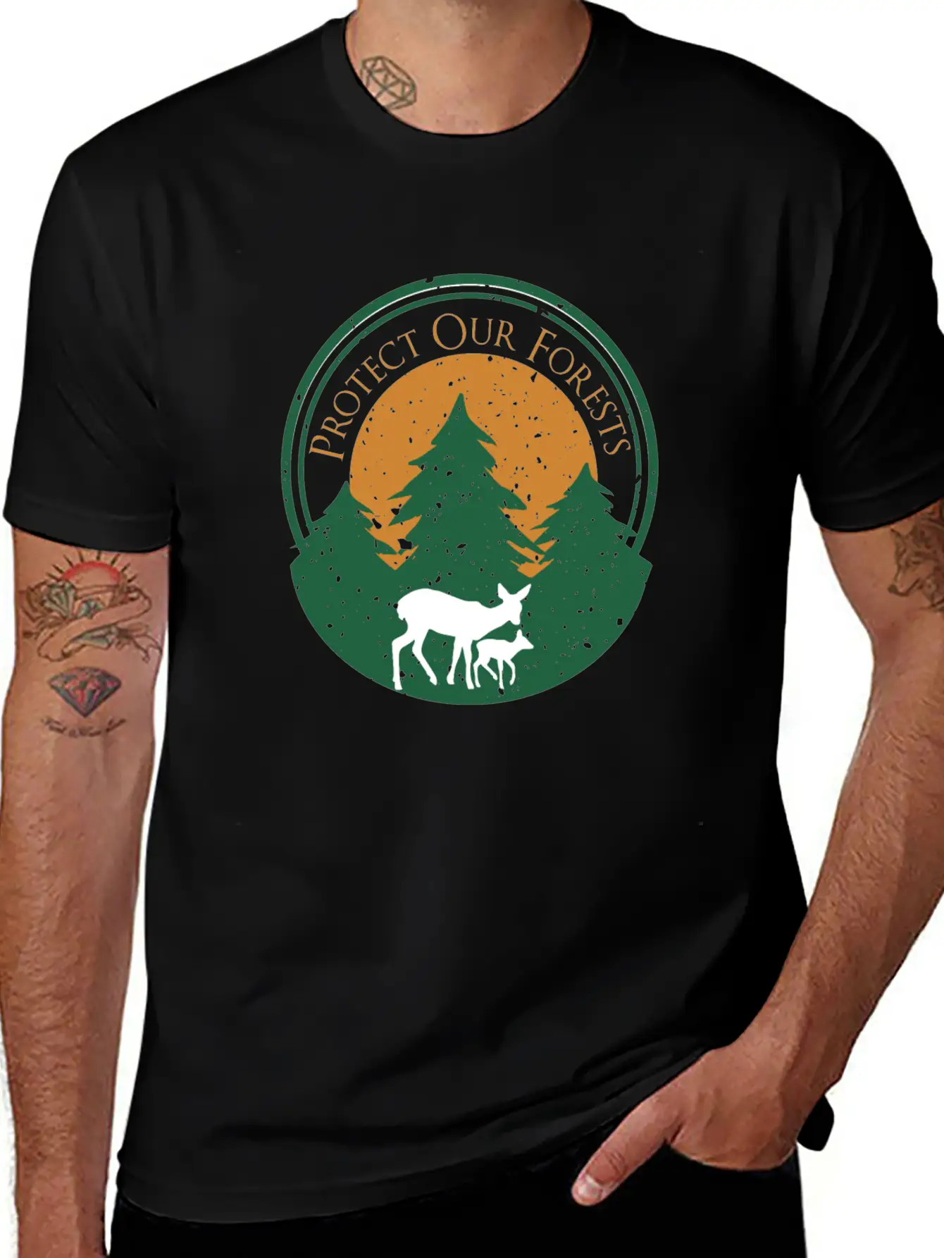 Protect Our Forests | Forest And Environment Lover Comfortable Minimalist Graphic Tee – Summer Style Essential
