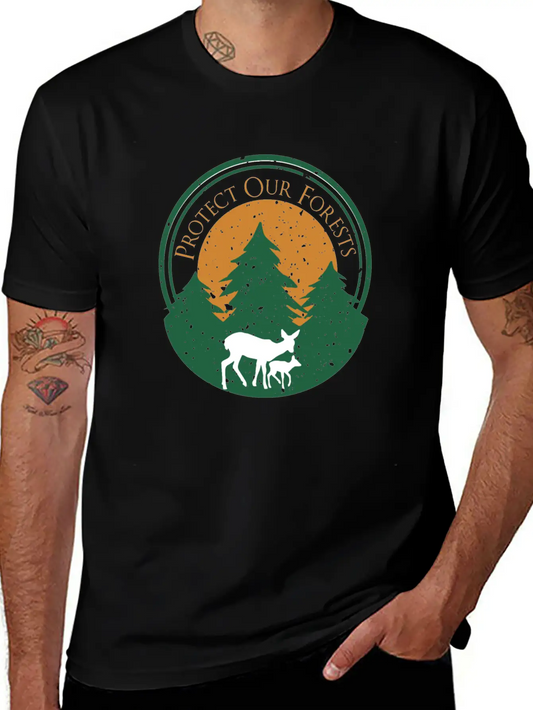 Protect Our Forests | Forest And Environment Lover Comfortable Minimalist Graphic Tee – Summer Style Essential