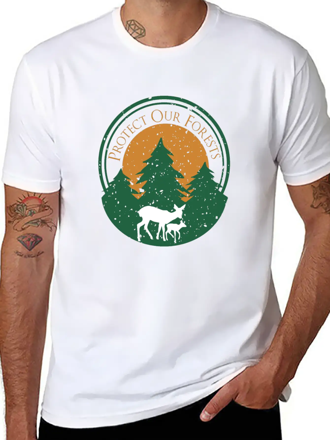 Protect Our Forests | Forest And Environment Lover Comfortable Minimalist Graphic Tee – Summer Style Essential