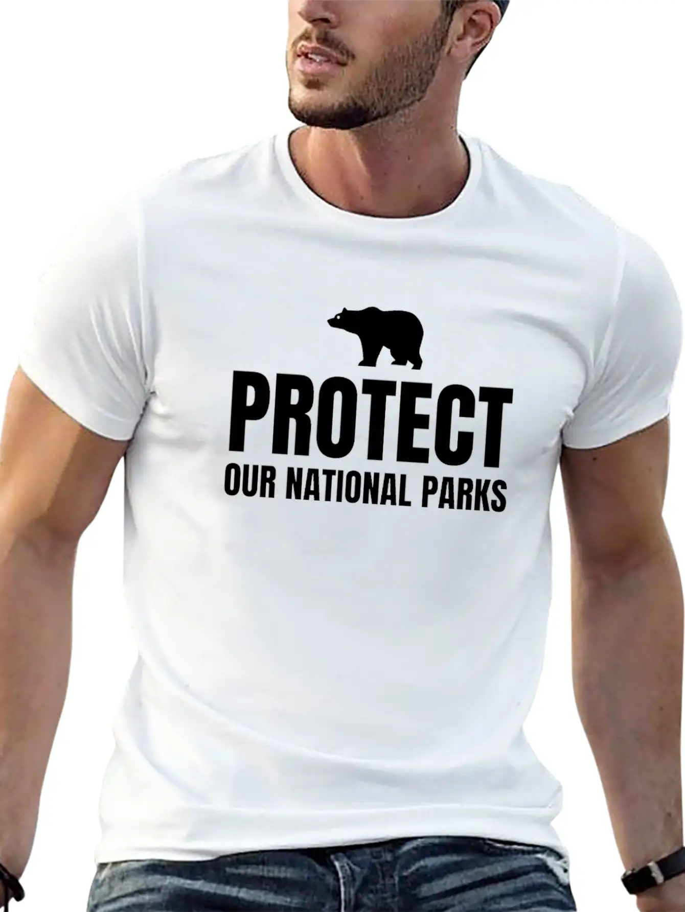 PROTECT OUR NATIONAL PARKS Modern Fit Casual T-Shirt ��� Clean And Versatile Design