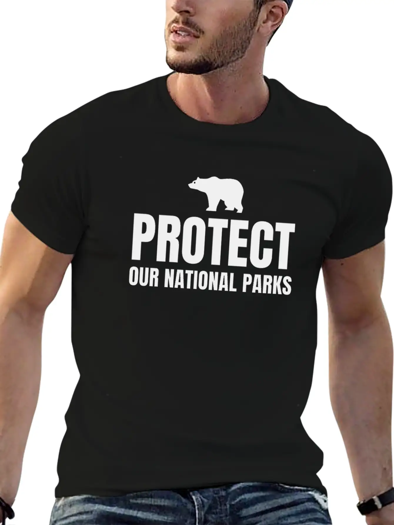 PROTECT OUR NATIONAL PARKS Modern Fit Casual T-Shirt ��� Clean And Versatile Design