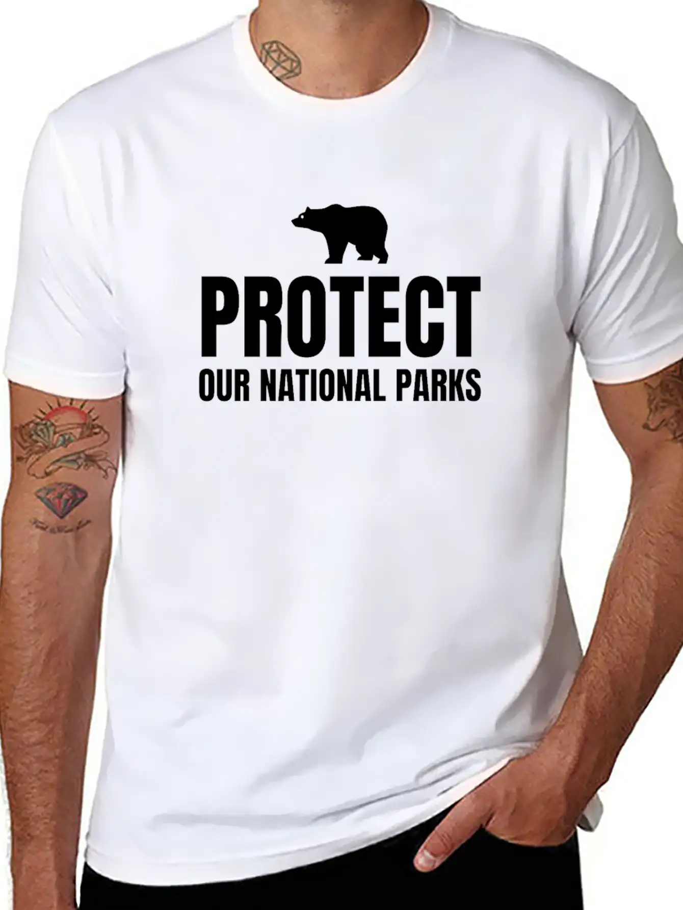 PROTECT OUR NATIONAL PARKS Modern Fit Casual T-Shirt ��� Clean And Versatile Design