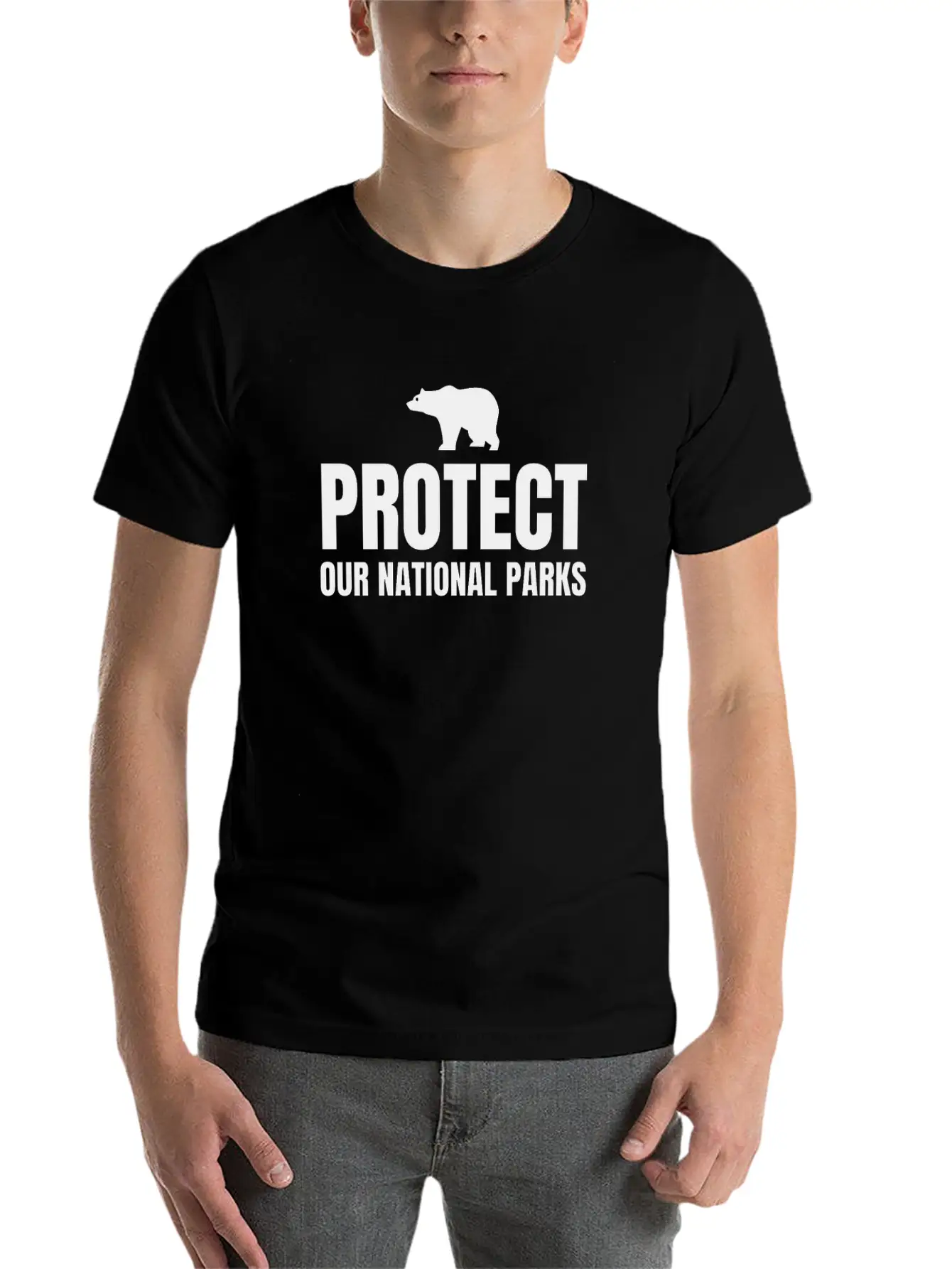 PROTECT OUR NATIONAL PARKS Modern Fit Casual T-Shirt ��� Clean And Versatile Design