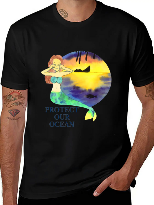 Protect Our Ocean Lightweight Cotton T-Shirt – Daily Comfort Graphic Shirt