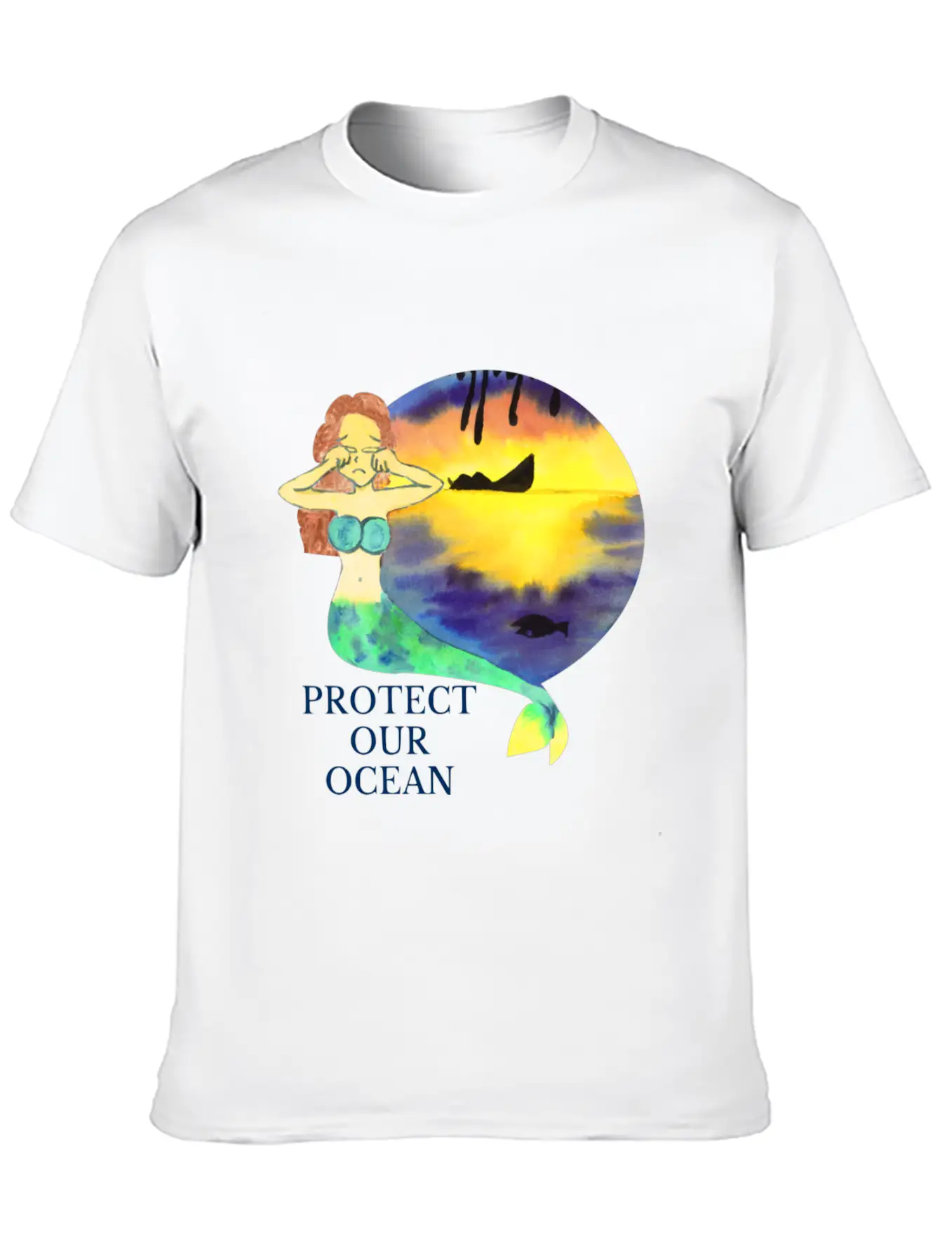 Protect Our Ocean Lightweight Cotton T-Shirt – Daily Comfort Graphic Shirt