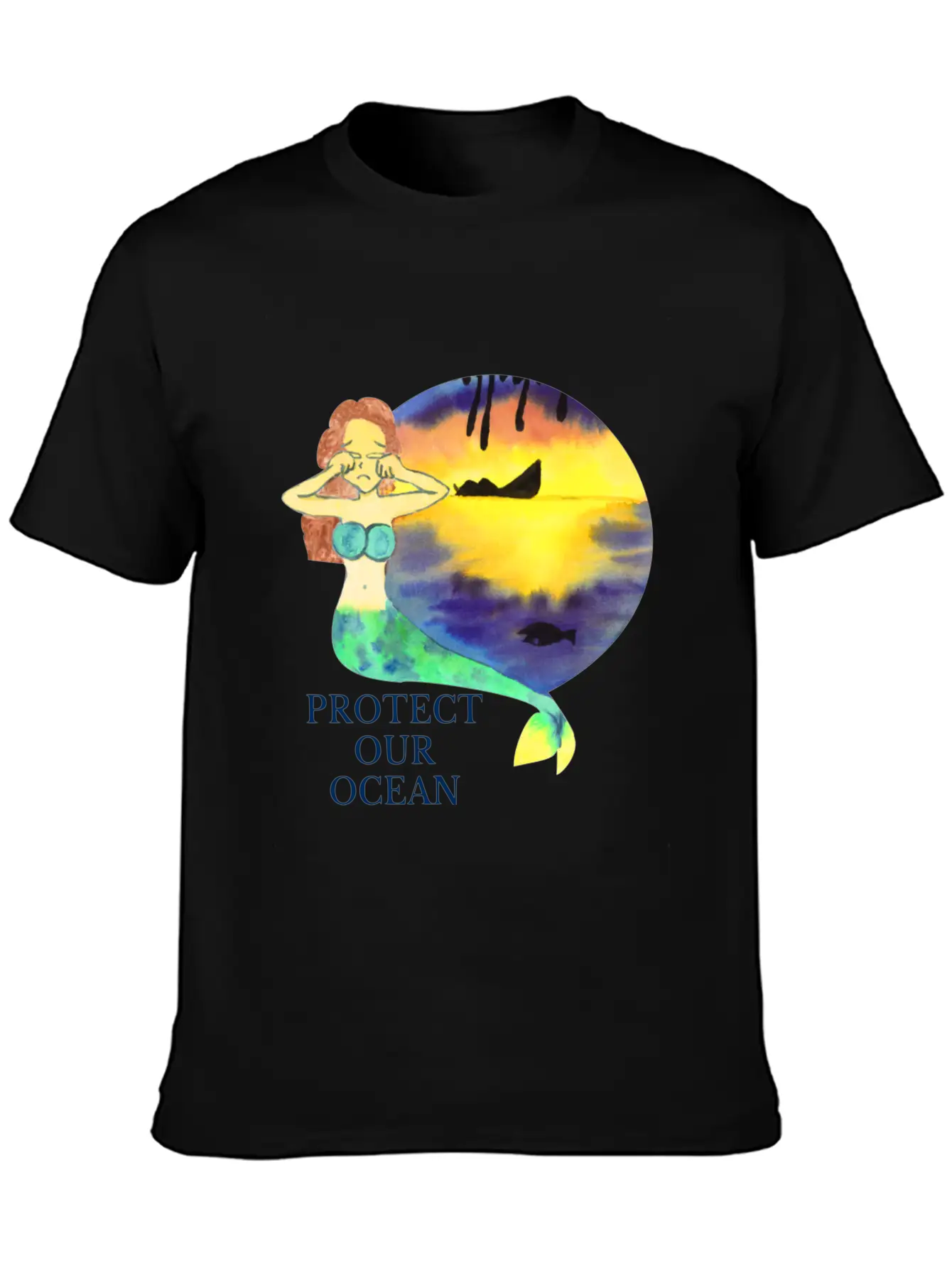 Protect Our Ocean Lightweight Cotton T-Shirt – Daily Comfort Graphic Shirt