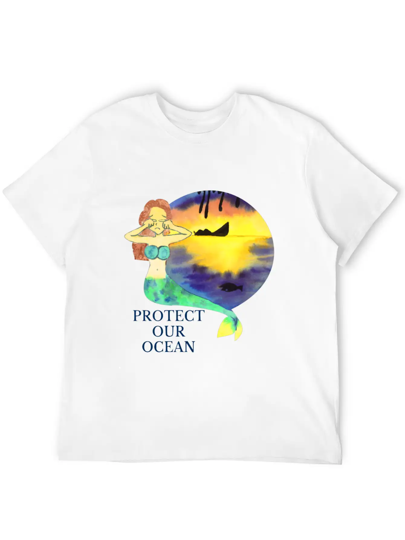 Protect Our Ocean Lightweight Cotton T-Shirt – Daily Comfort Graphic Shirt