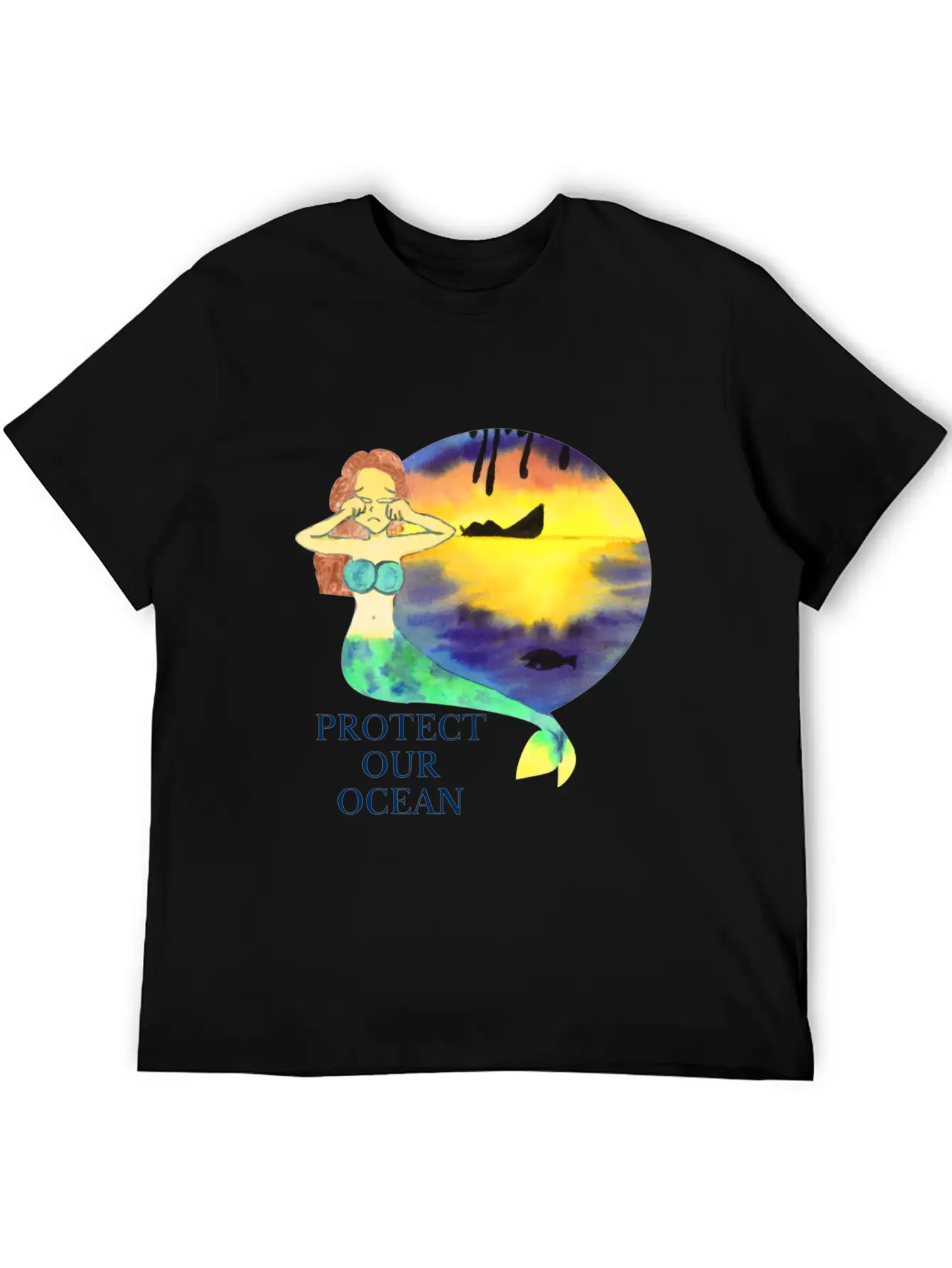 Protect Our Ocean Lightweight Cotton T-Shirt – Daily Comfort Graphic Shirt