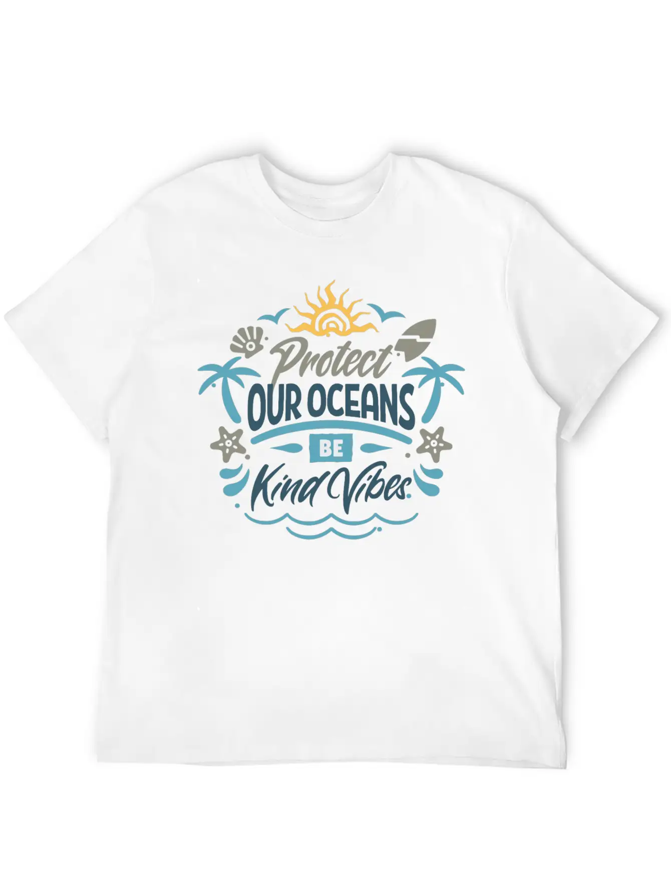 Protect Our Oceans Lightweight Cotton T-Shirt – Daily Comfort Graphic Shirt