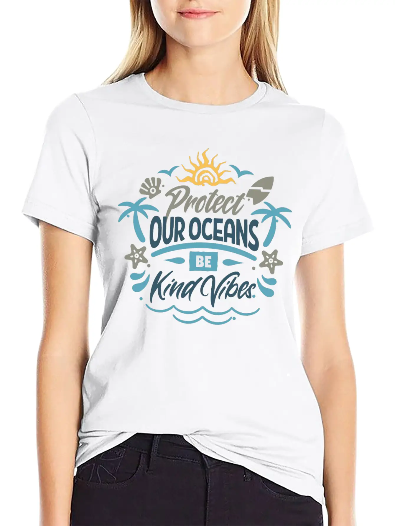 Protect Our Oceans Lightweight Cotton T-Shirt – Daily Comfort Graphic Shirt