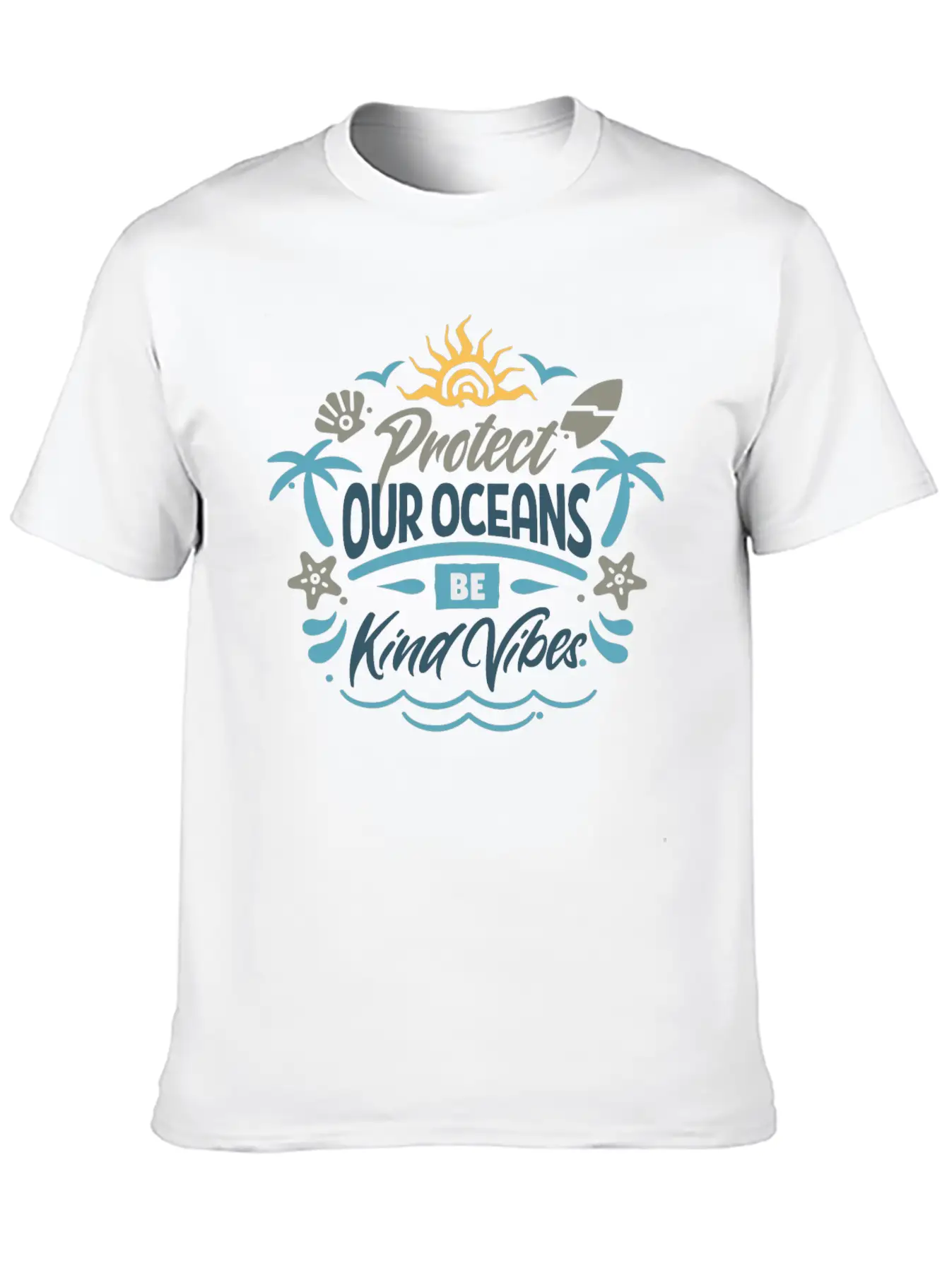 Protect Our Oceans Lightweight Cotton T-Shirt – Daily Comfort Graphic Shirt