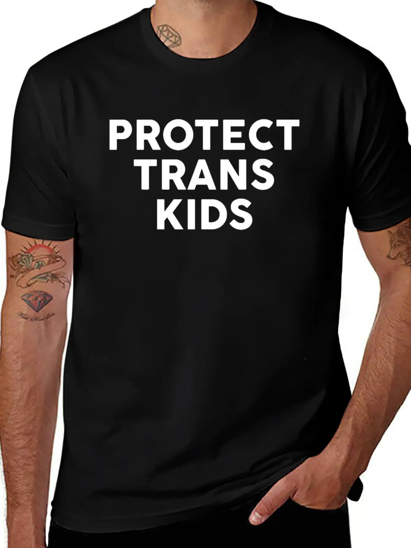Protect Trans Kids Essential Cotton Tee For Daily Outfits – Unisex Style