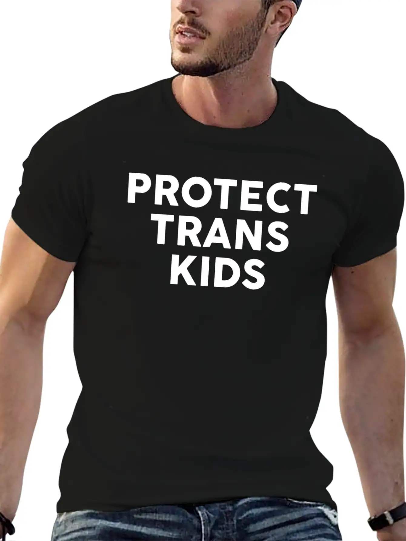 Protect Trans Kids Essential Cotton Tee For Daily Outfits – Unisex Style