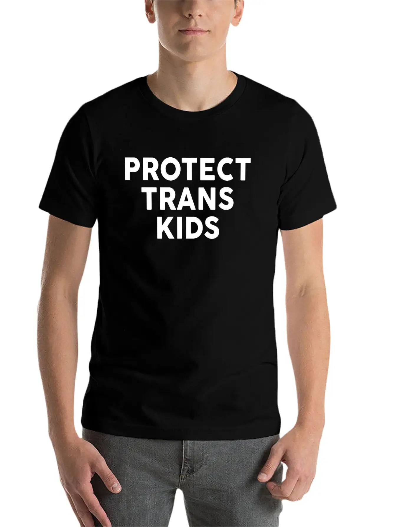 Protect Trans Kids Essential Cotton Tee For Daily Outfits – Unisex Style