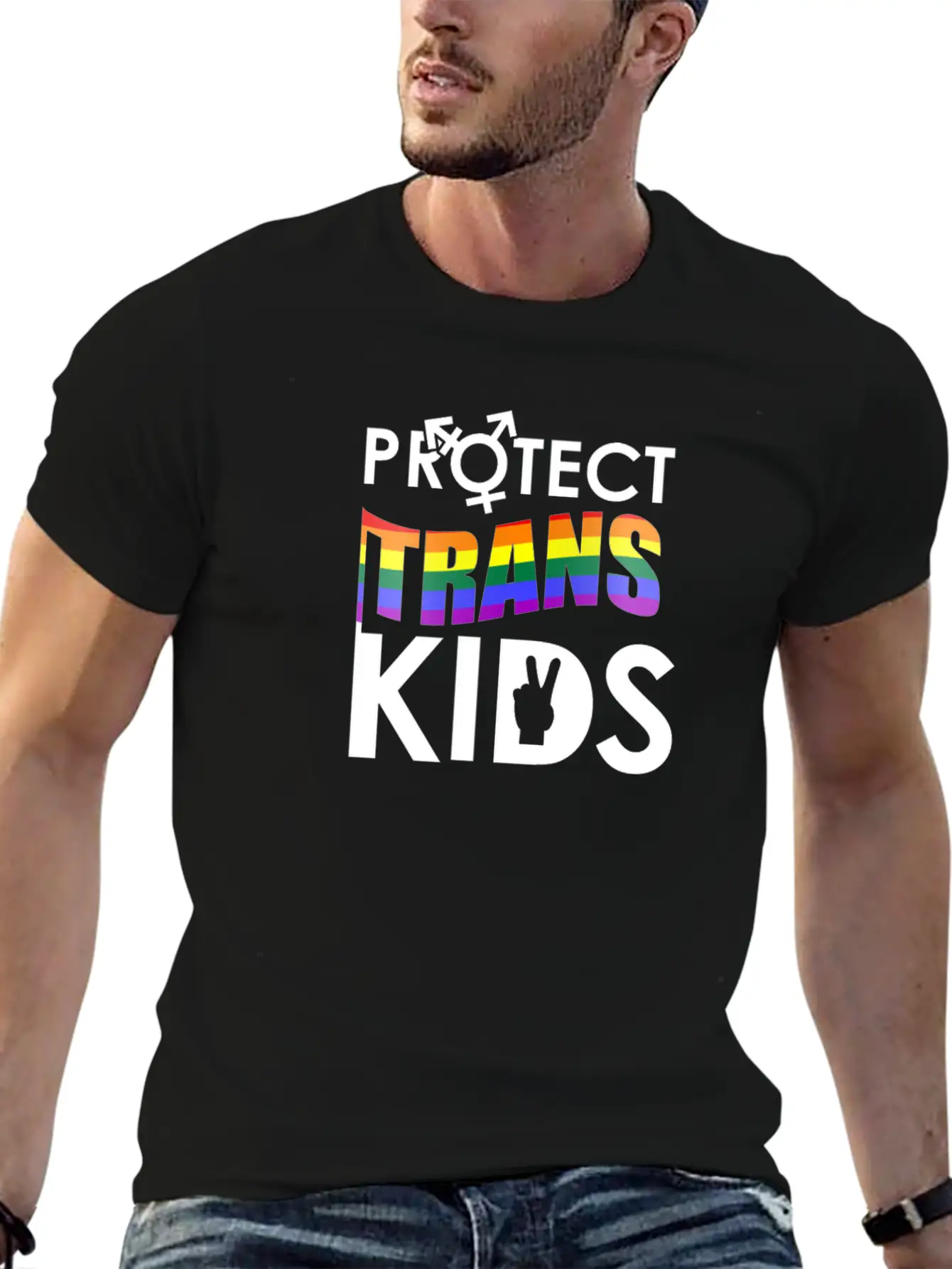 Protect Trans Kids - LGBTQ Pride Transgender Gift Soft Cotton Short Sleeve Tee – Unisex Wardrobe Staple