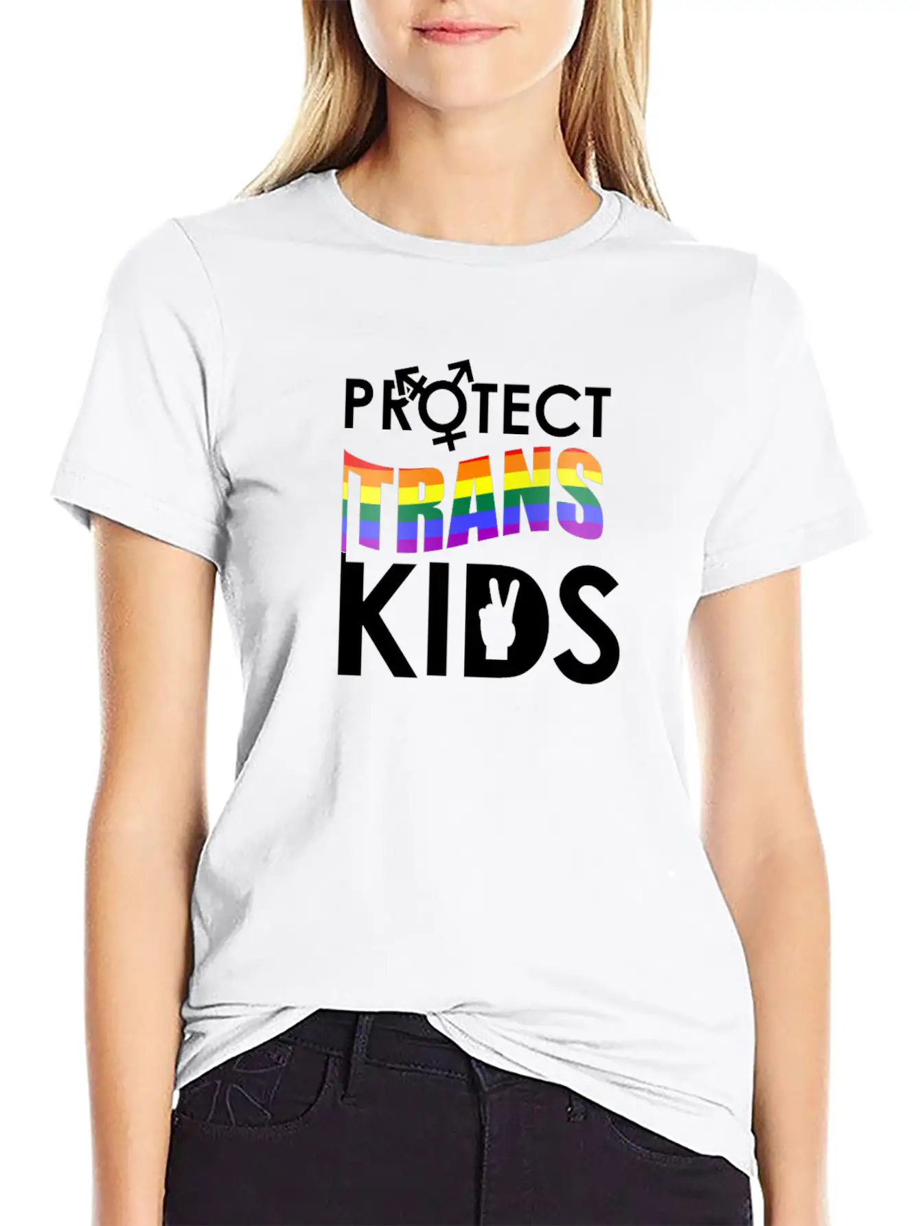 Protect Trans Kids - LGBTQ Pride Transgender Gift Soft Cotton Short Sleeve Tee – Unisex Wardrobe Staple