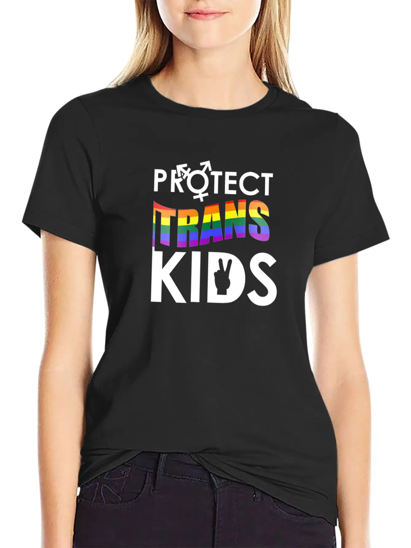 Protect Trans Kids - LGBTQ Pride Transgender Gift Soft Cotton Short Sleeve Tee – Unisex Wardrobe Staple