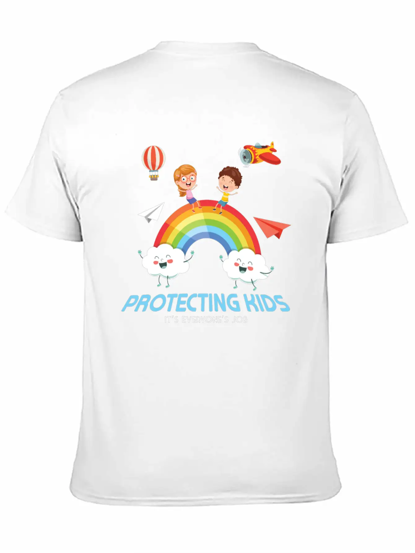 Protecting Kids It's Everyone's Job Child Safety Unisex Casual T-Shirt – Clean Design For Daily Comfort