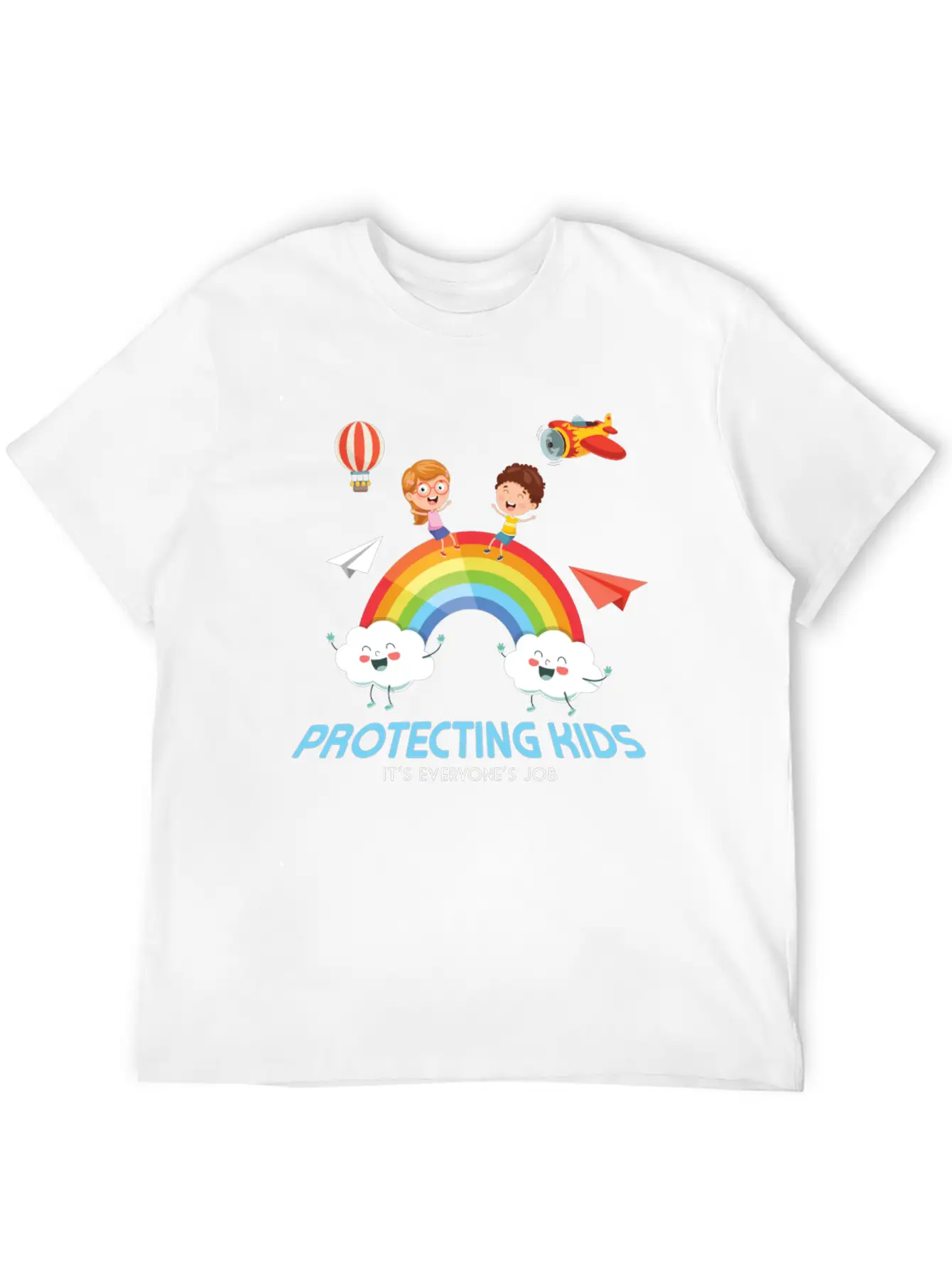 Protecting Kids It's Everyone's Job Child Safety Unisex Casual T-Shirt – Clean Design For Daily Comfort