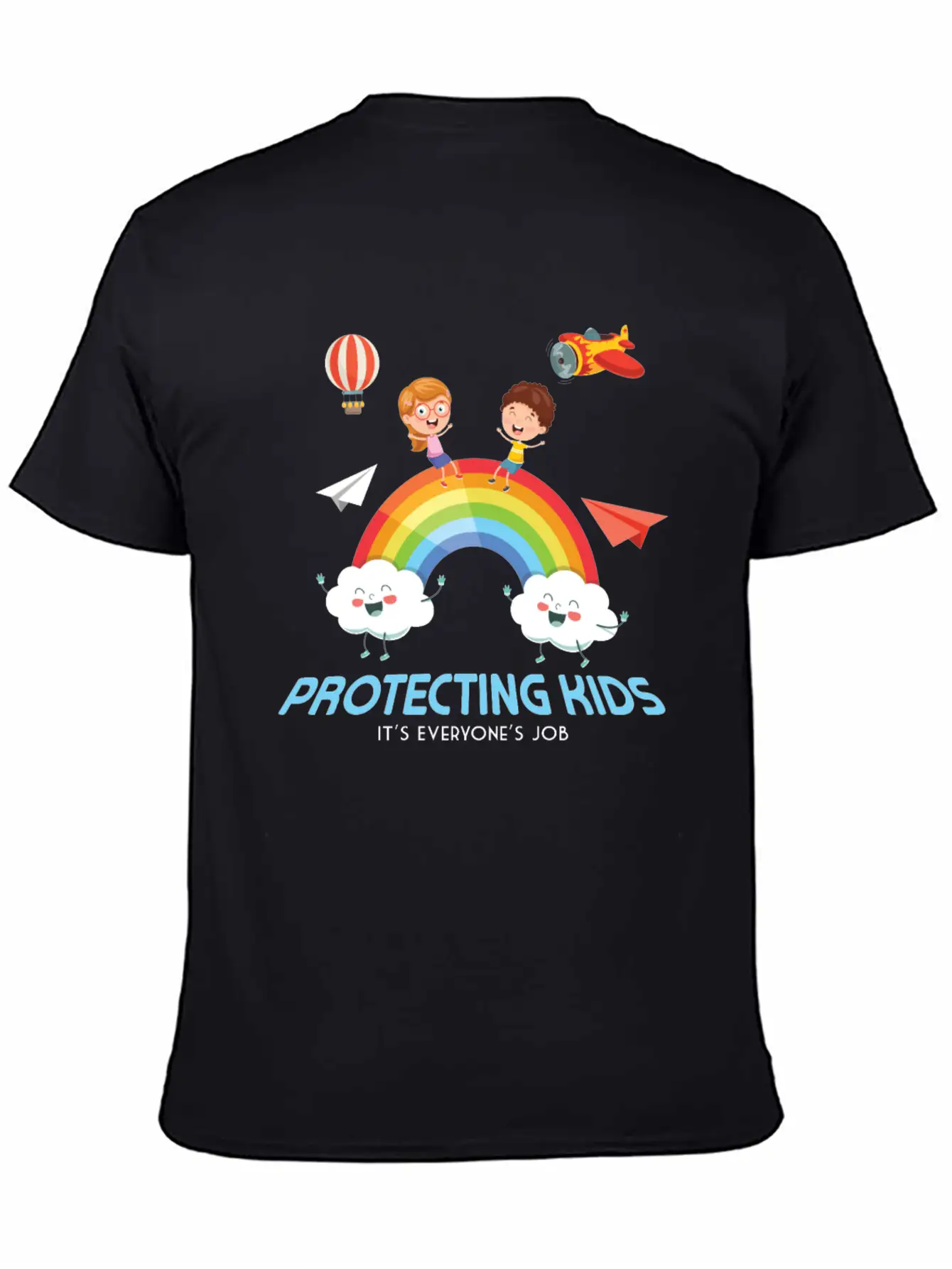 Protecting Kids It's Everyone's Job Child Safety Unisex Casual T-Shirt – Clean Design For Daily Comfort