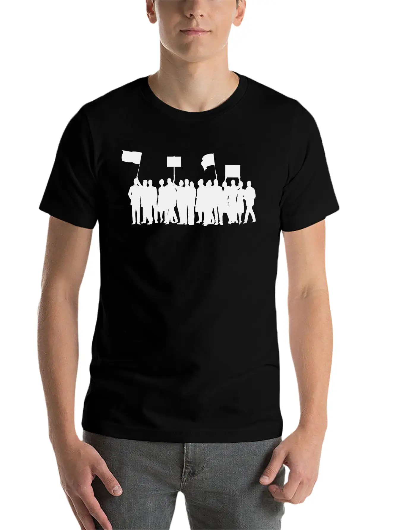 Protest March Classic Fit Graphic Tee For Daily Comfort – Unisex Cotton Shirt
