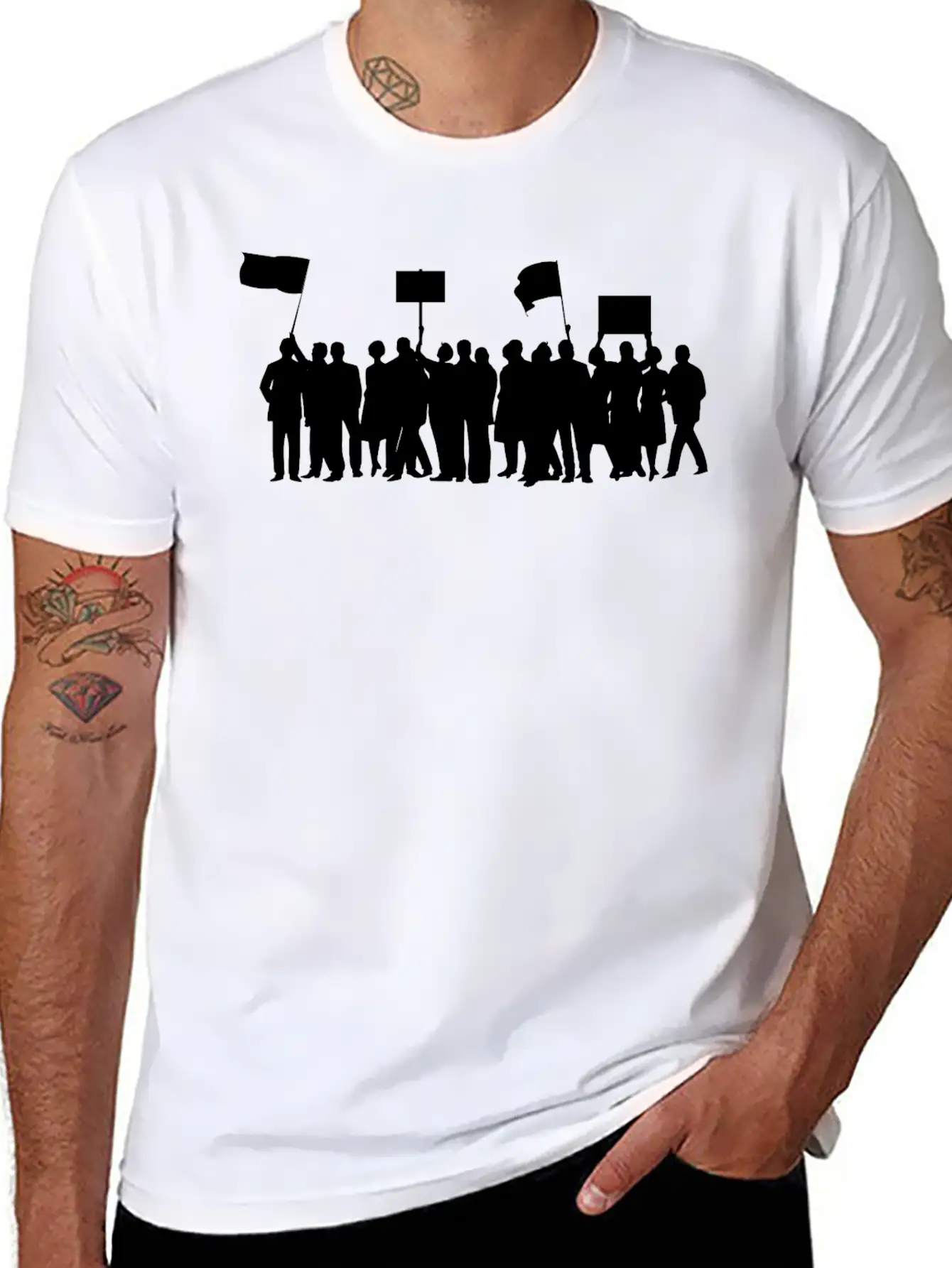 Protest March Classic Fit Graphic Tee For Daily Comfort – Unisex Cotton Shirt