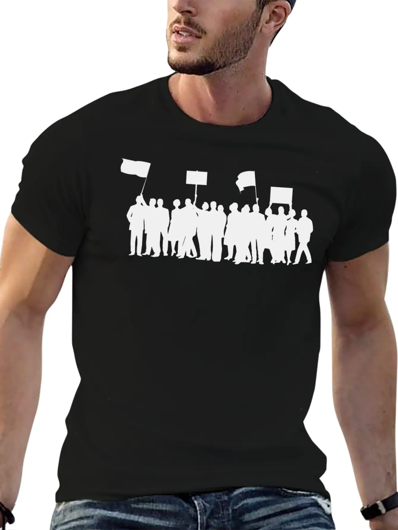 Protest March Classic Fit Graphic Tee For Daily Comfort – Unisex Cotton Shirt