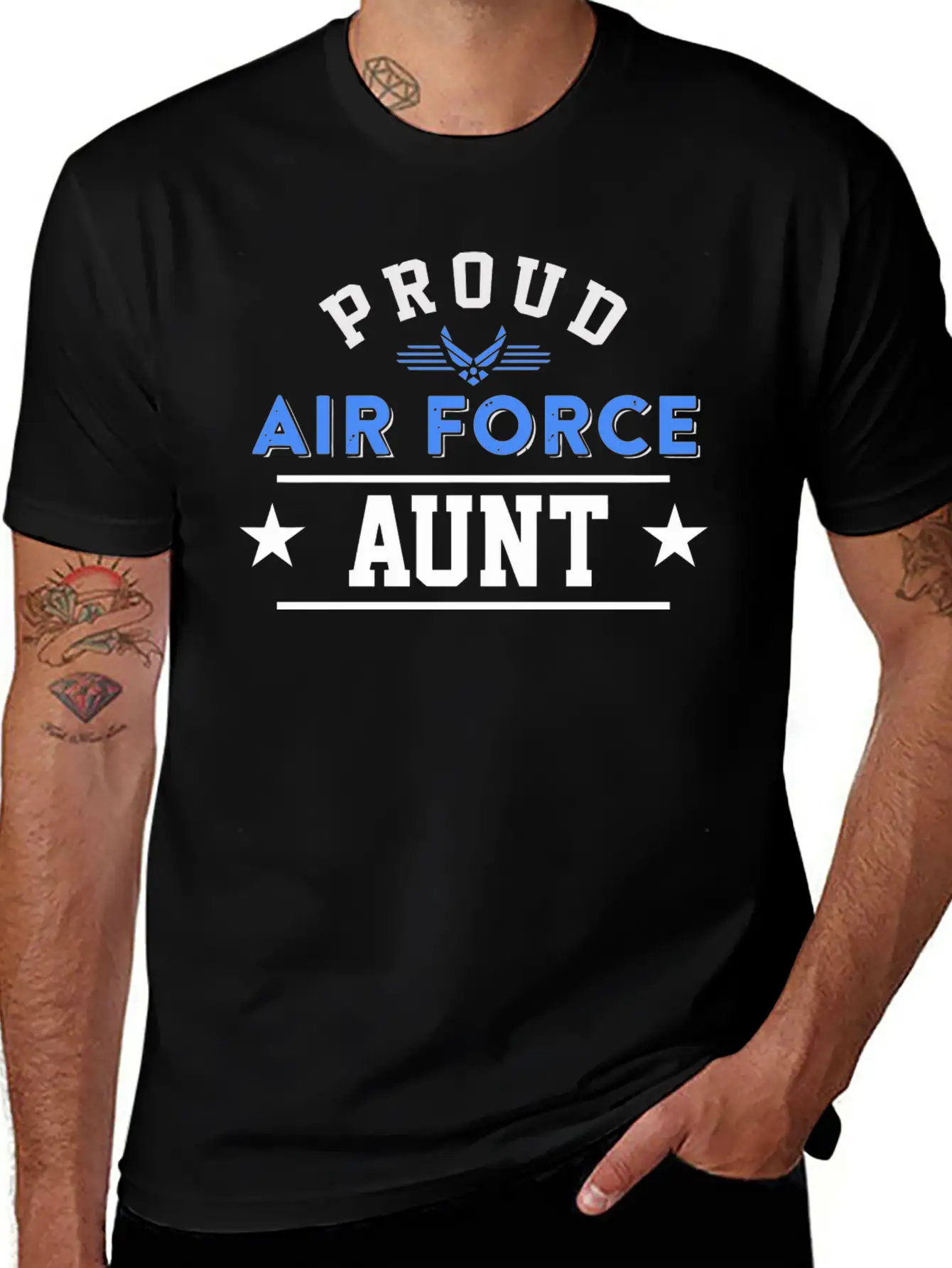 Proud Air Force Aunt Essential Cotton Tee For Daily Outfits – Unisex Style