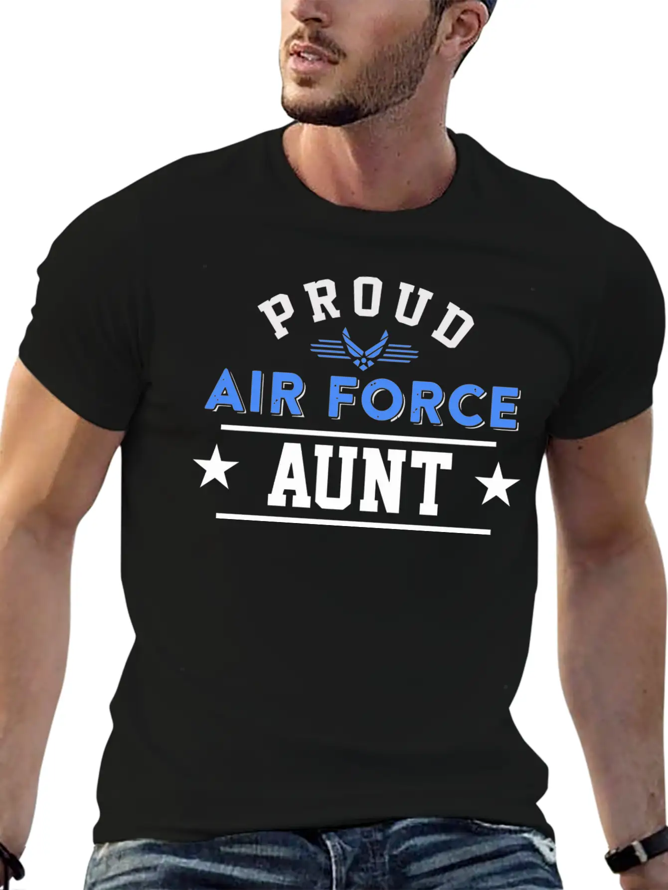 Proud Air Force Aunt Essential Cotton Tee For Daily Outfits – Unisex Style