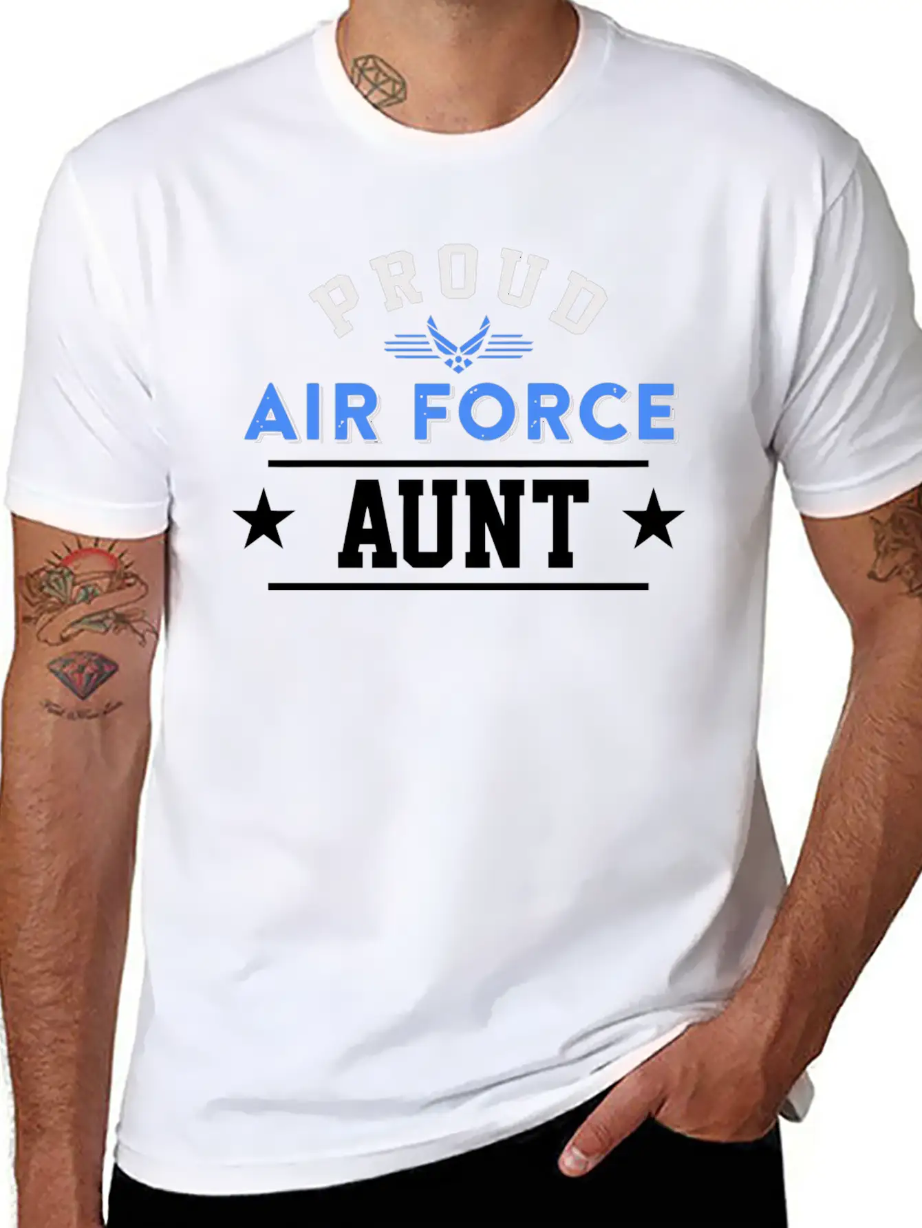Proud Air Force Aunt Essential Cotton Tee For Daily Outfits – Unisex Style